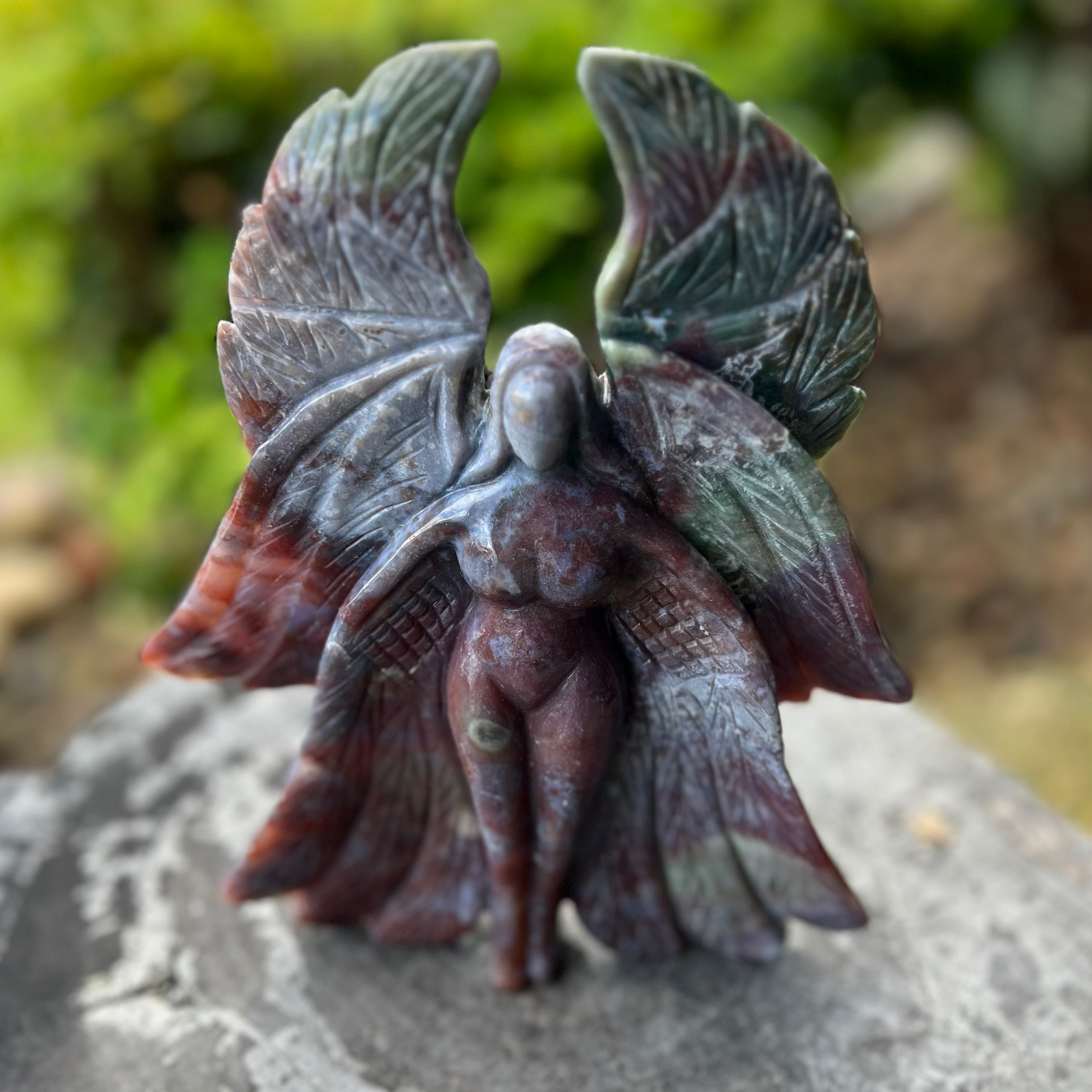Ocean Jasper Goddess Carving