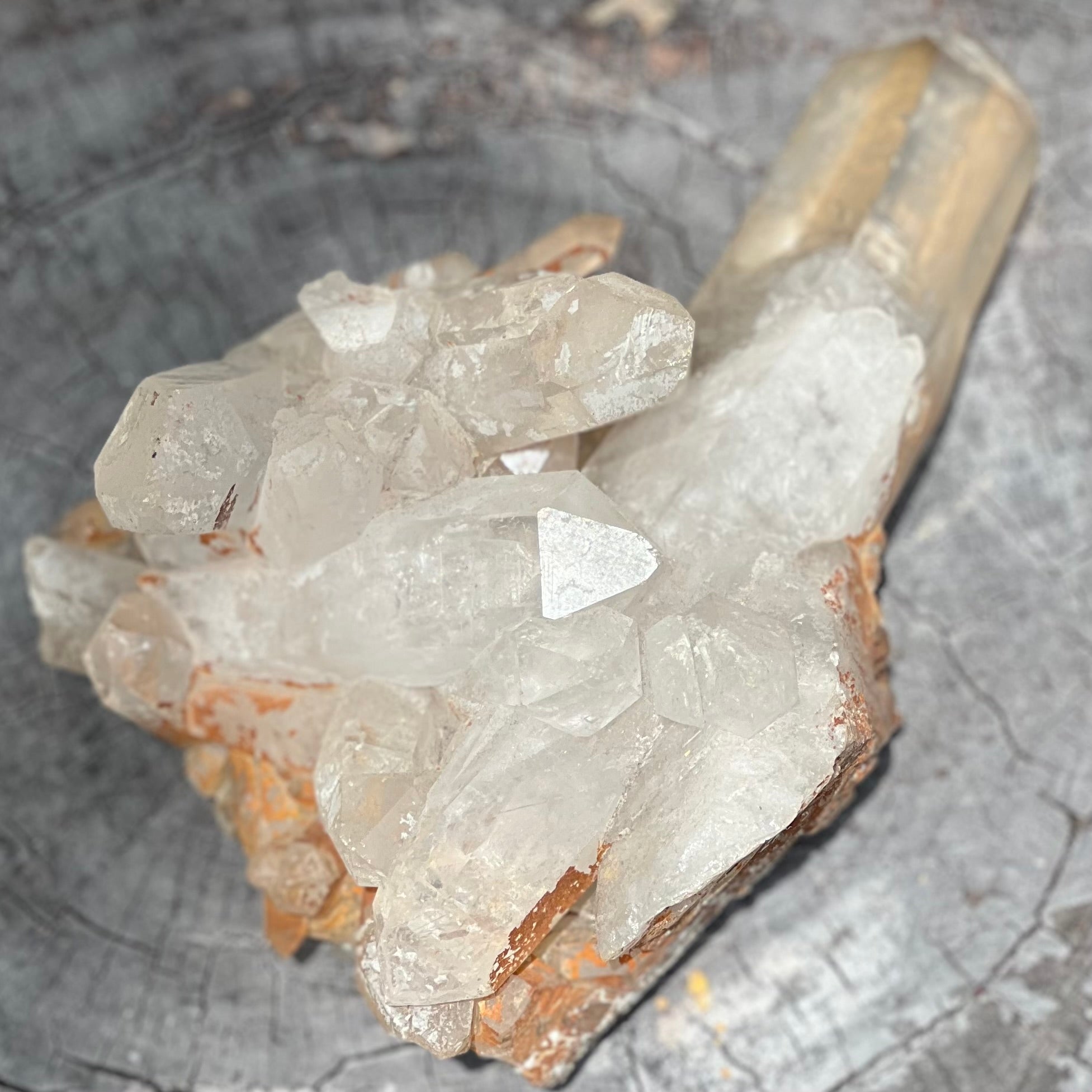 Raw Clear Quartz Natural Cluster of Points