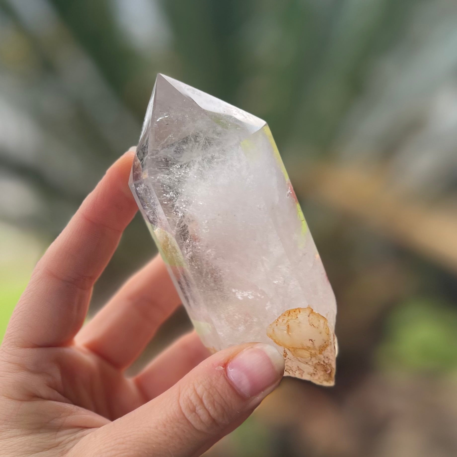 Clear Quartz Semi Raw Point