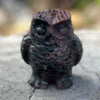 Wise Owl Garnet Carving