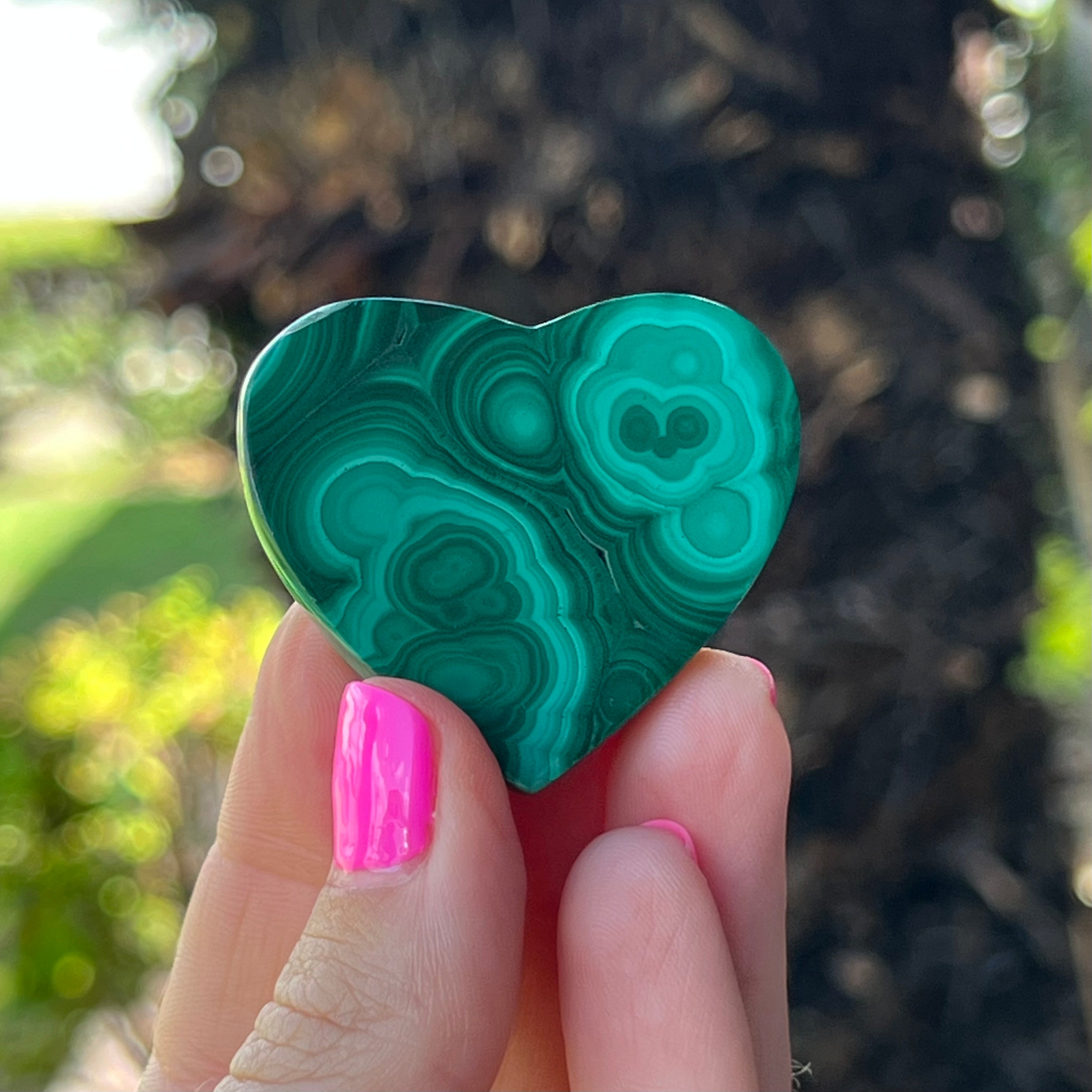 Malachite Heart Carving