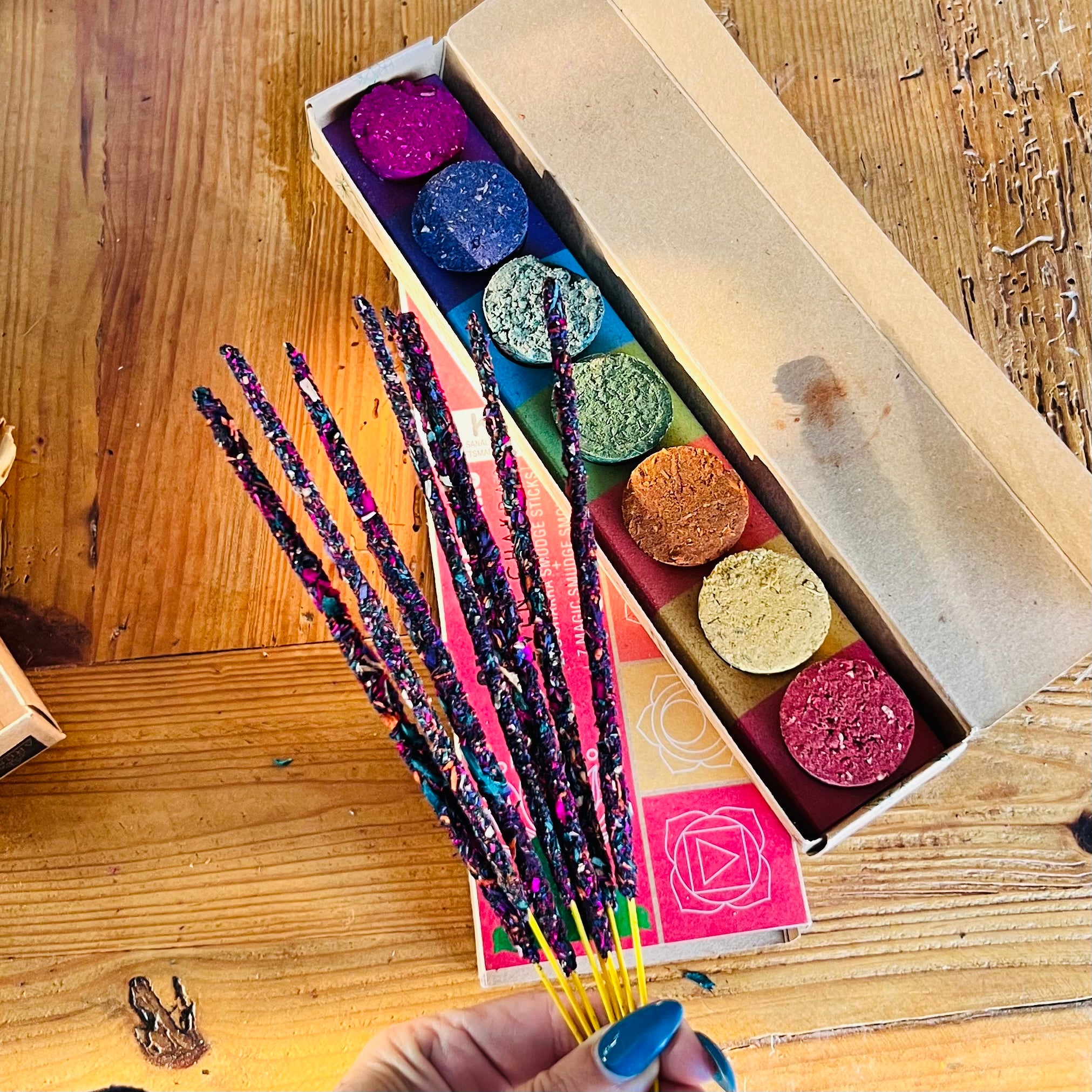 7 Chakra Smudge Disc and Incense Kit