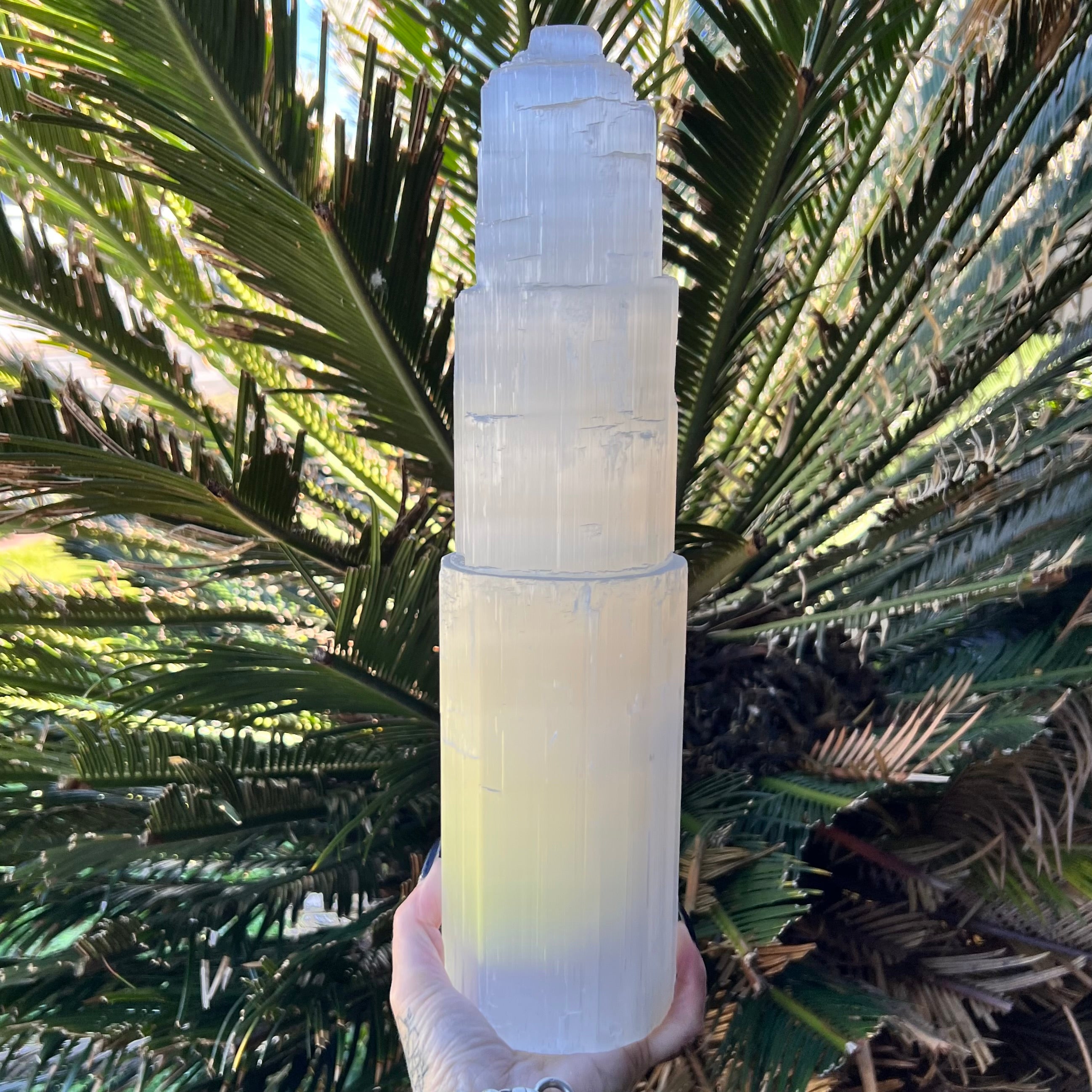 Selenite Cleansing & Charging Lamp ~ Tower Extra Large