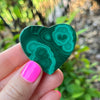 Malachite Heart Carving