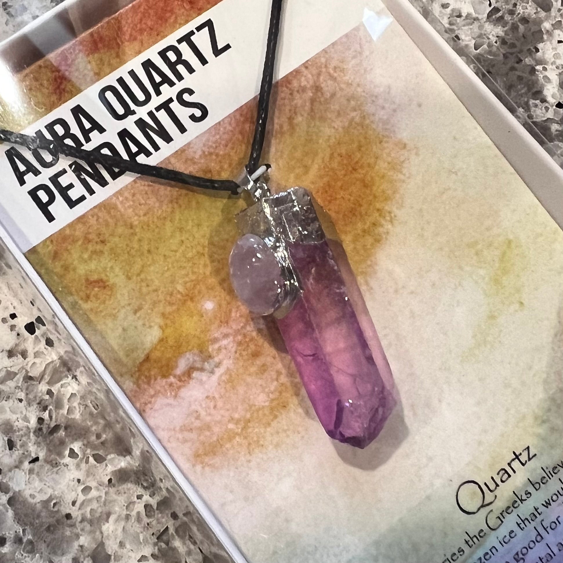 Aura Quartz Crystal Necklace