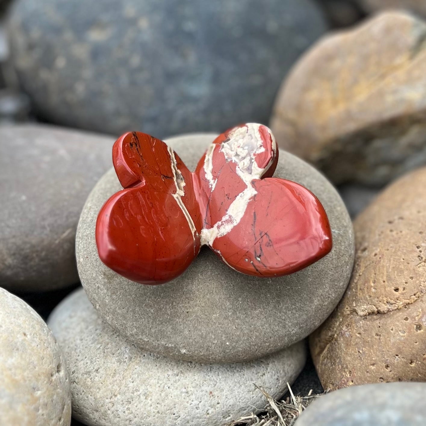 Red Jasper Butterfly Carving (2)