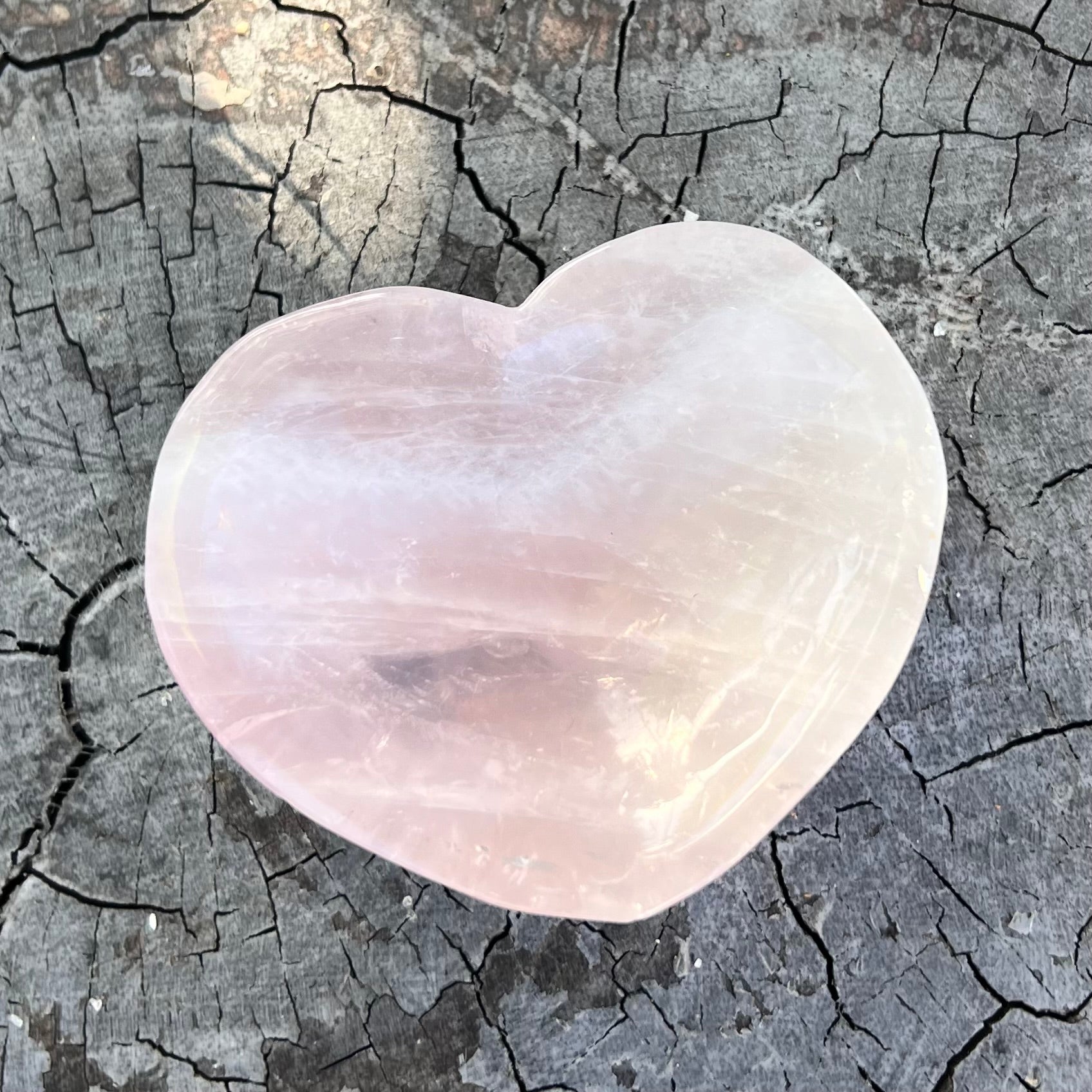 Rose Quartz Heart Trinket Bowl