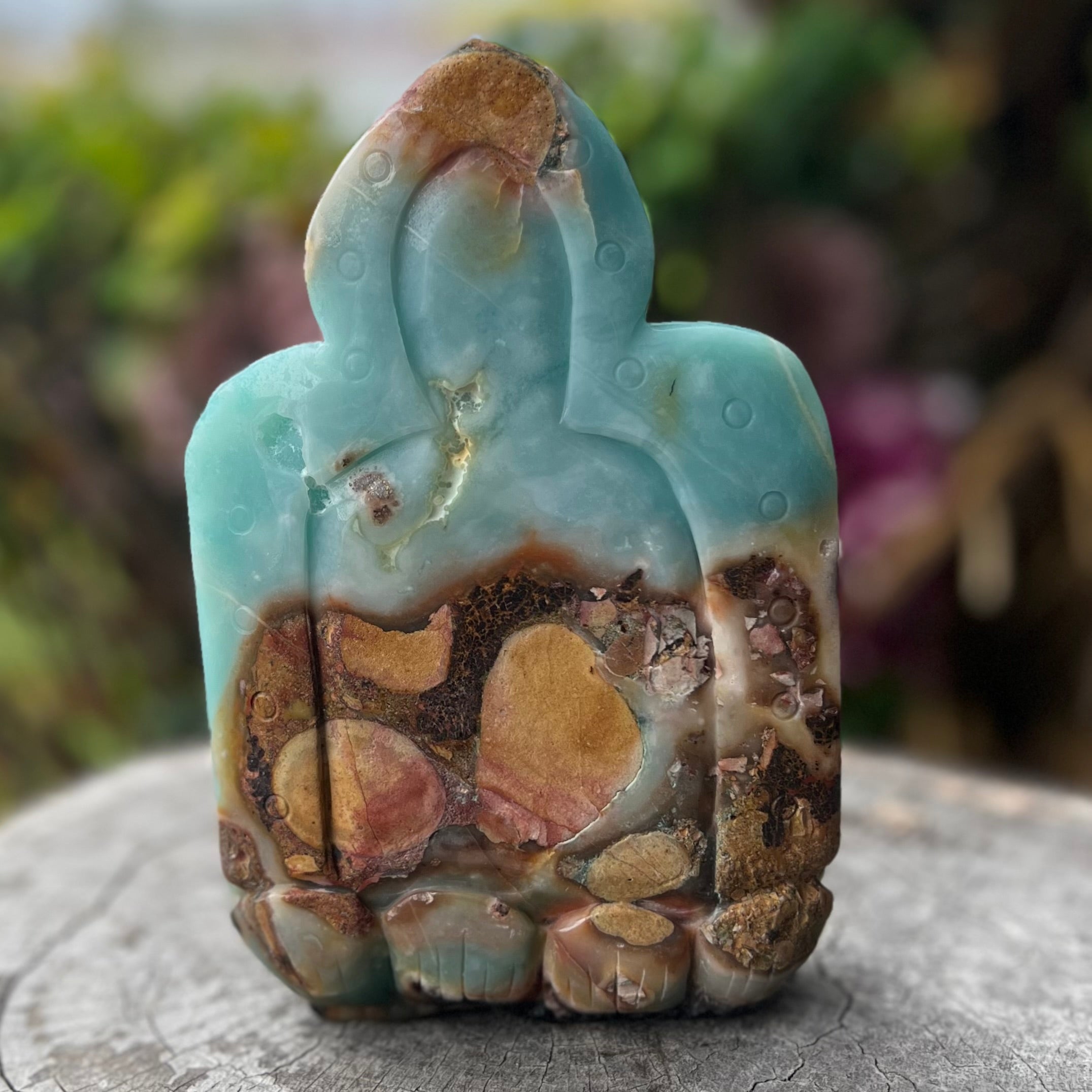 Aragonite Buddha Carving