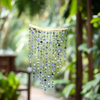 Sea Glass Lotus Wind Chime ~ Blue/Green Gaia