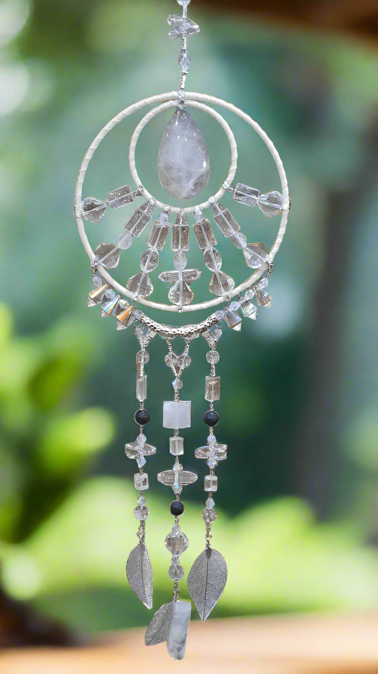 Large Dream Catcher - Rose Quartz