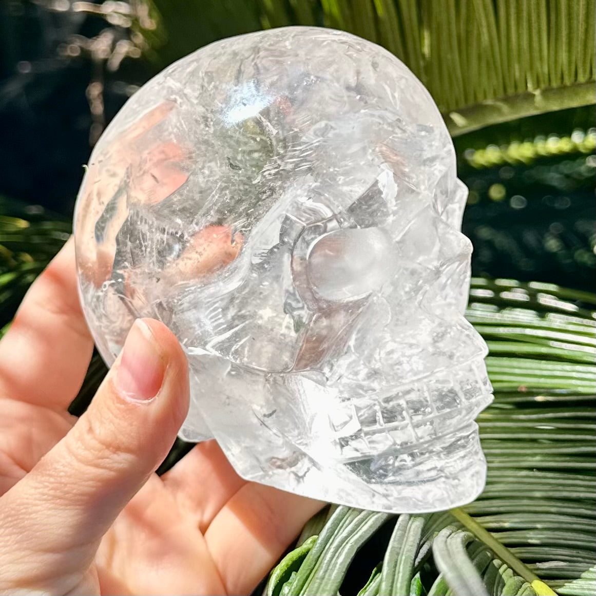 Clear Quartz Skull ~ Carving