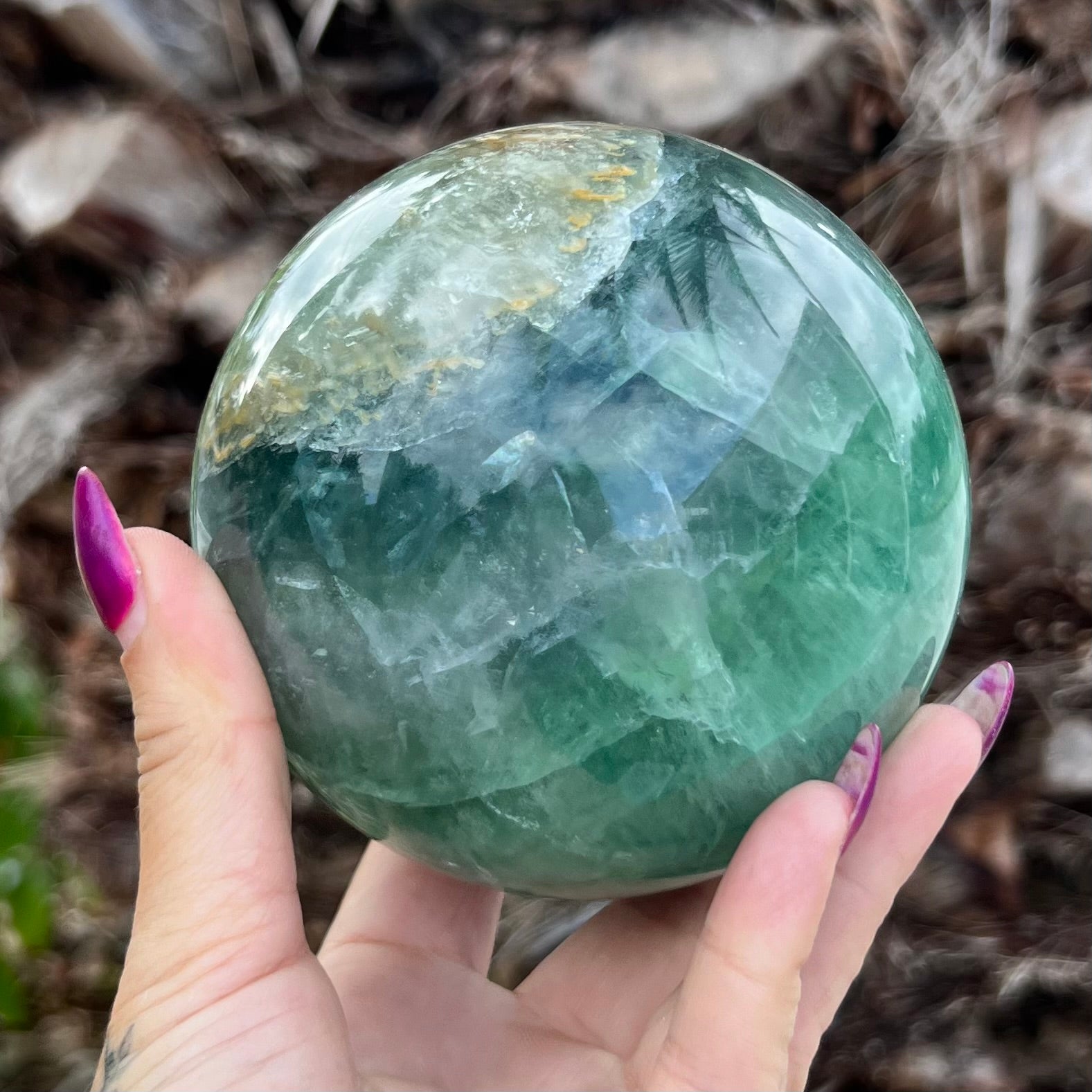 Rainbow Fluorite Sensational Sphere