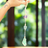 Triple Fluorite Macrame Crystal Hanger