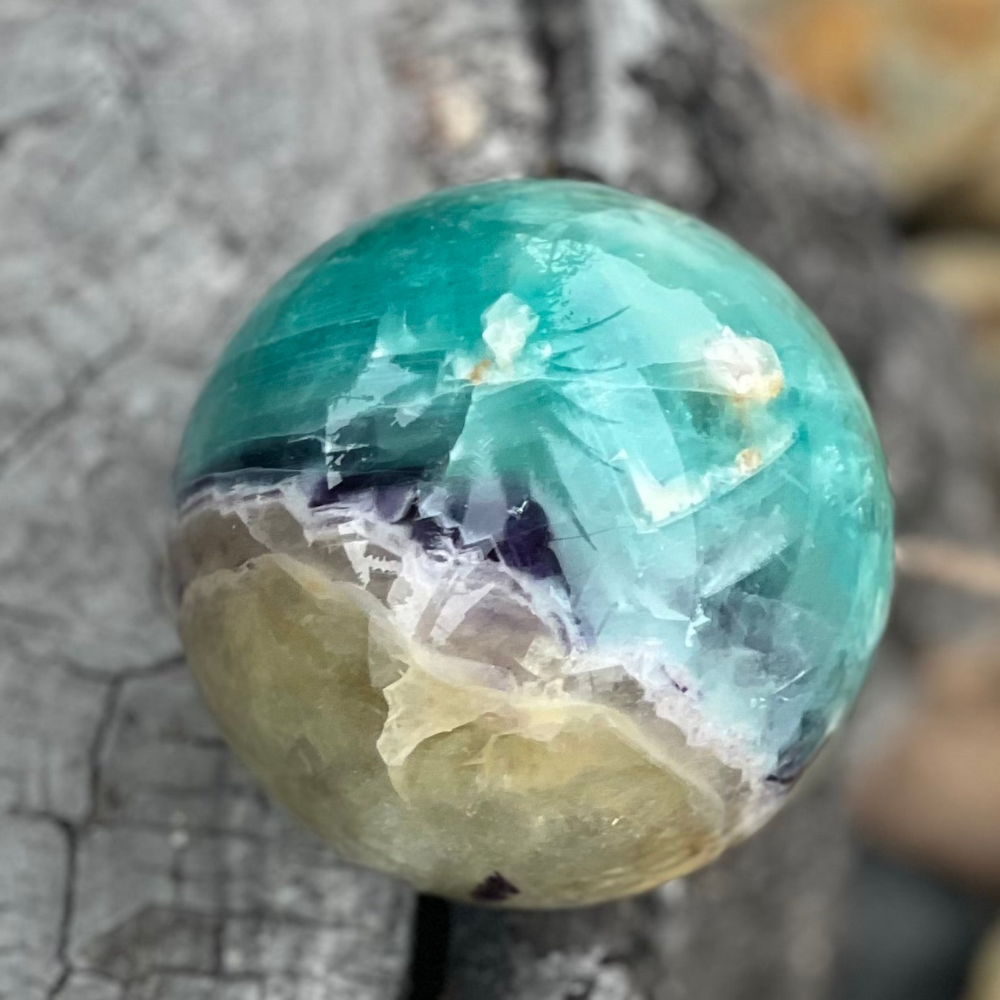 Rainbow Fluorite Sensational Sphere