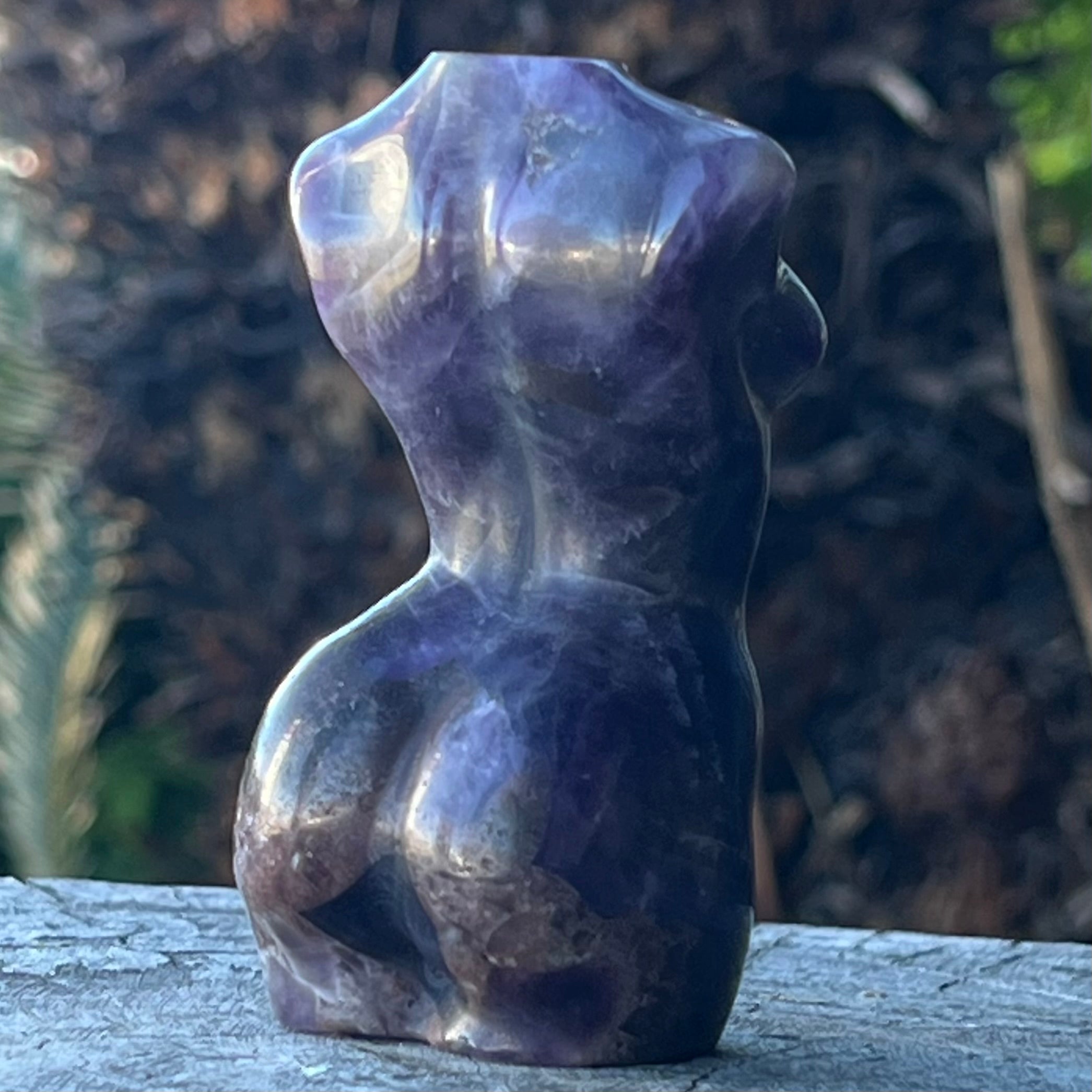 Amethyst Woman Lady Body Carving
