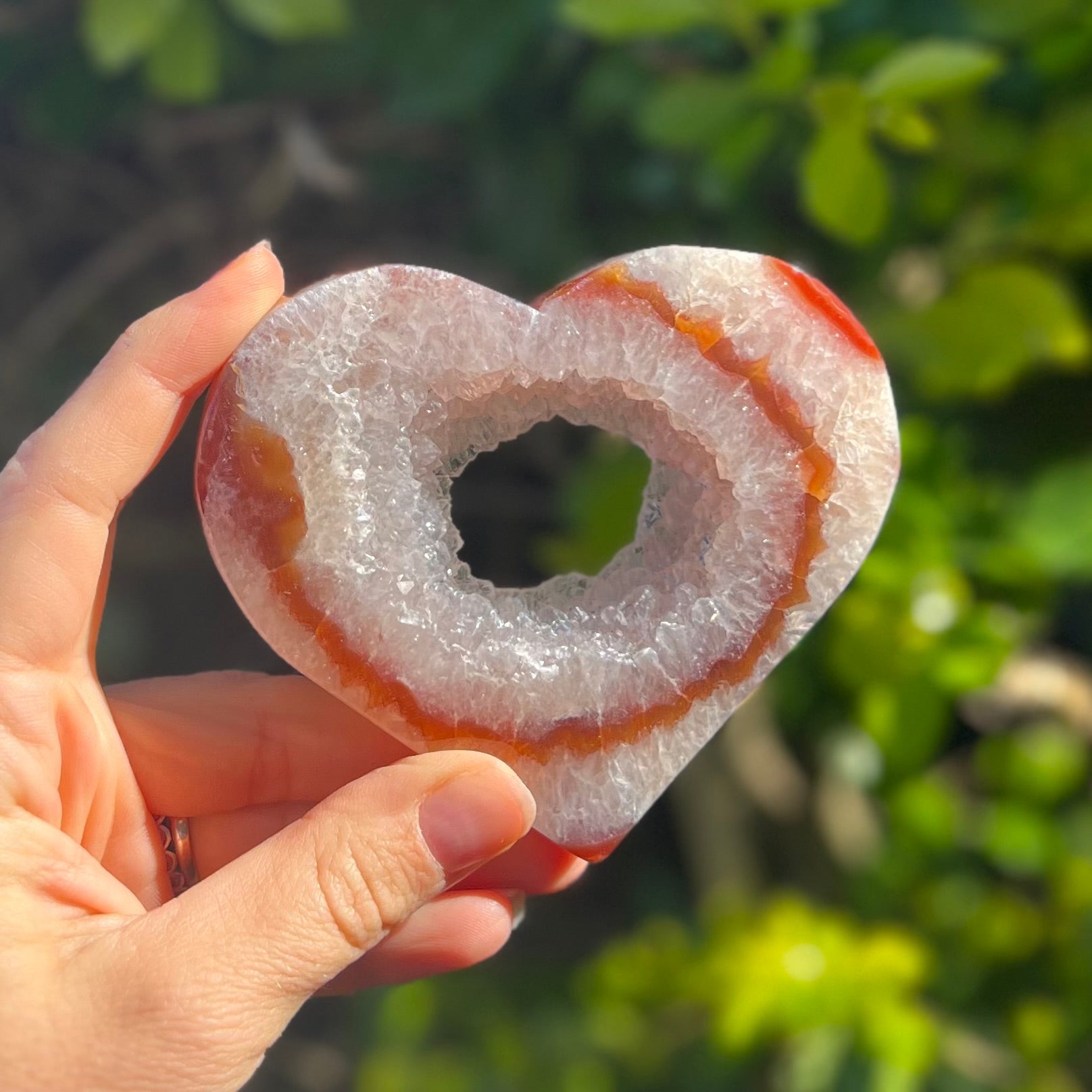 Carnelian Geode Heart