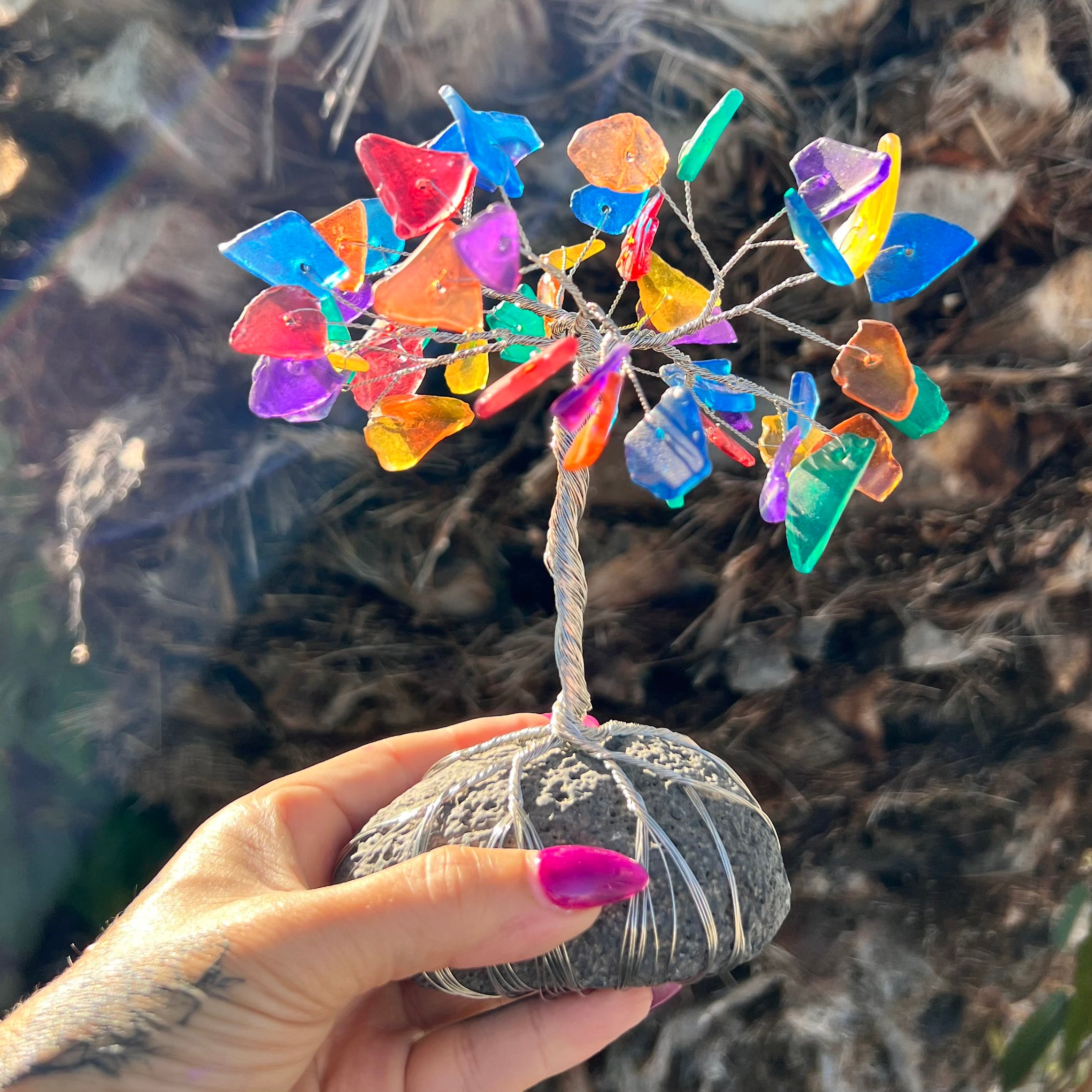 Sea Glass Tree ~ Rainbow Joy