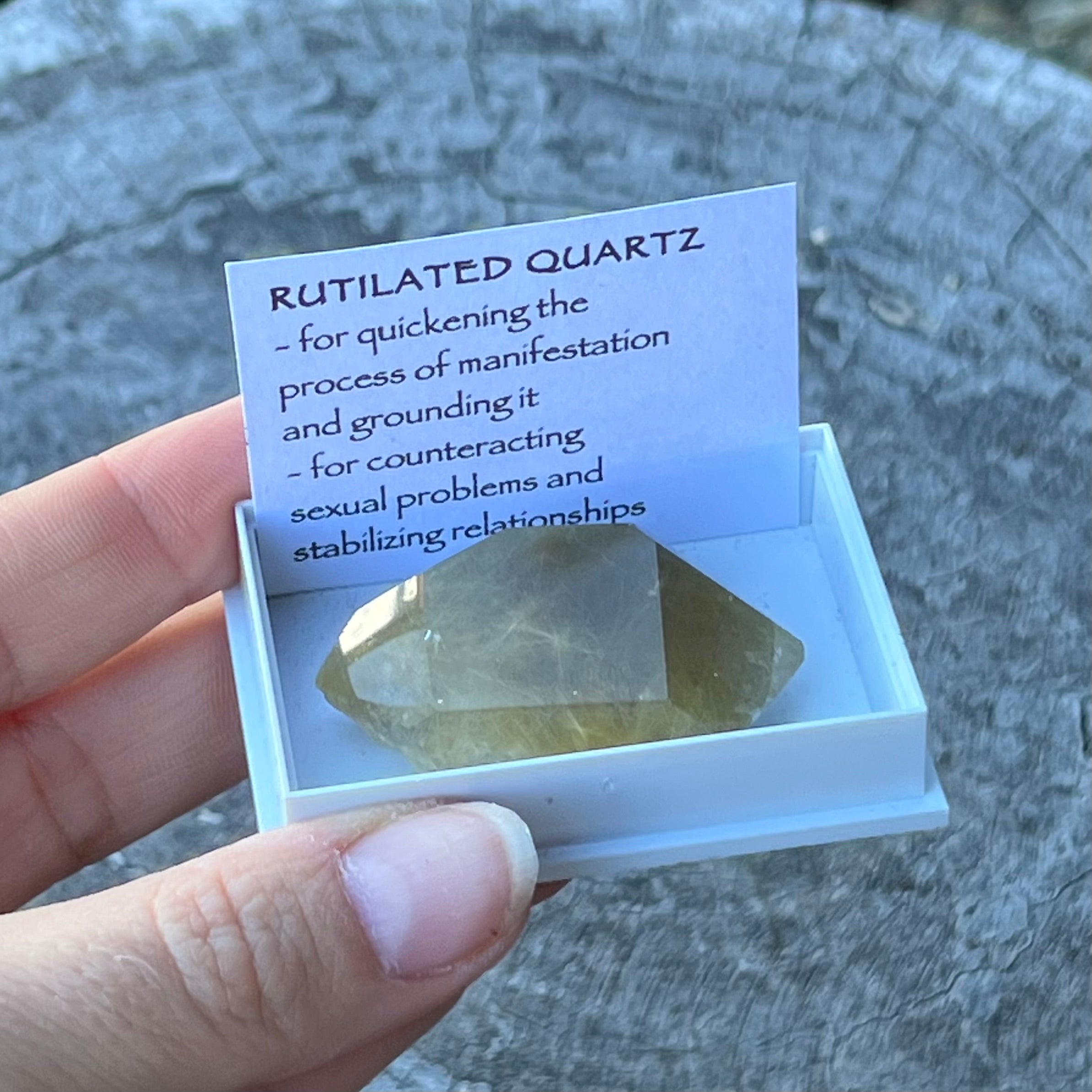 Rutilated Quartz ~ Specialty Boxed Crystal