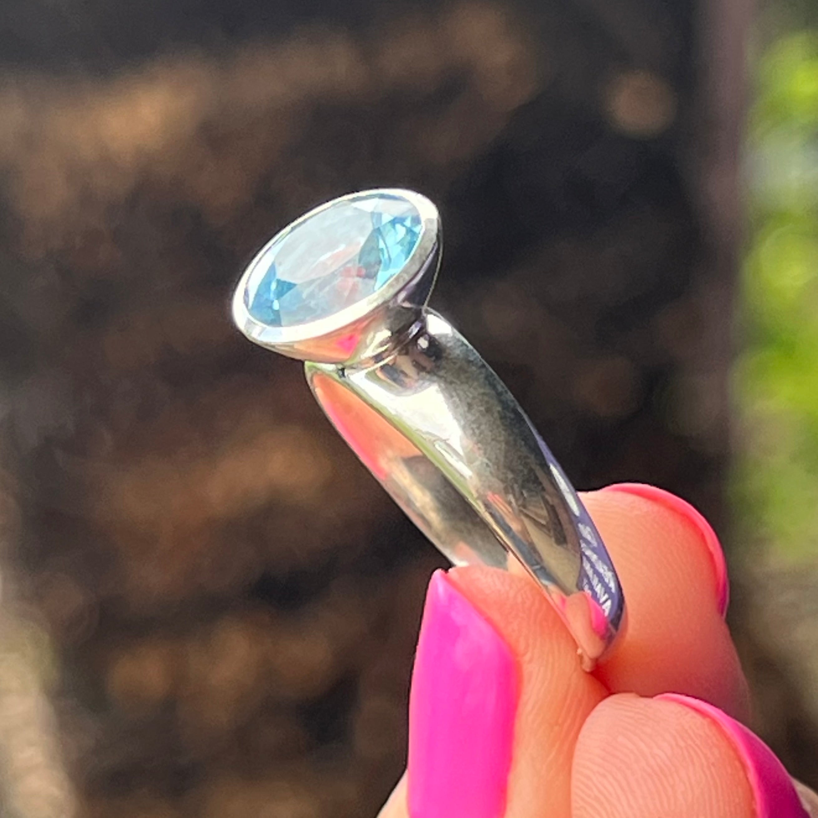 Topaz ~ Sterling Silver Ring - size 10.5