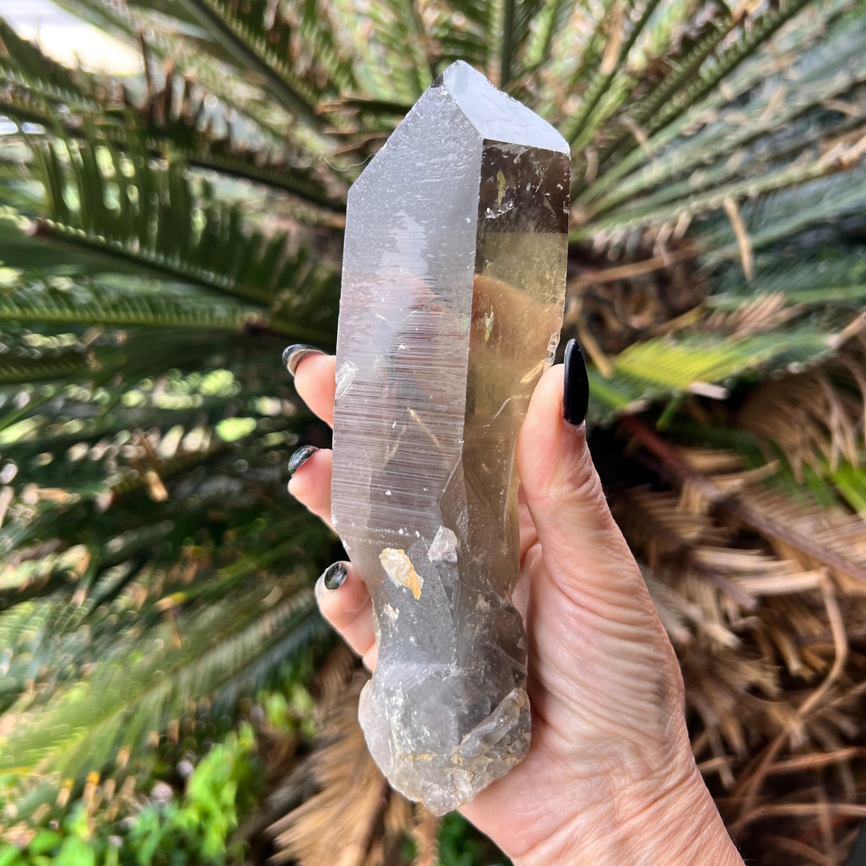 Smokey Quartz Semi Raw Lumerian Healing Wand Point