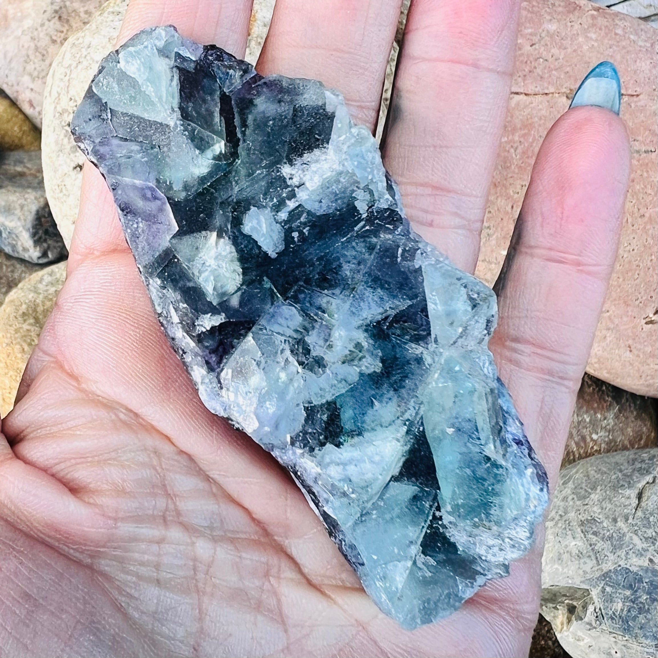 Raw Rainbow Fluorite Specimen