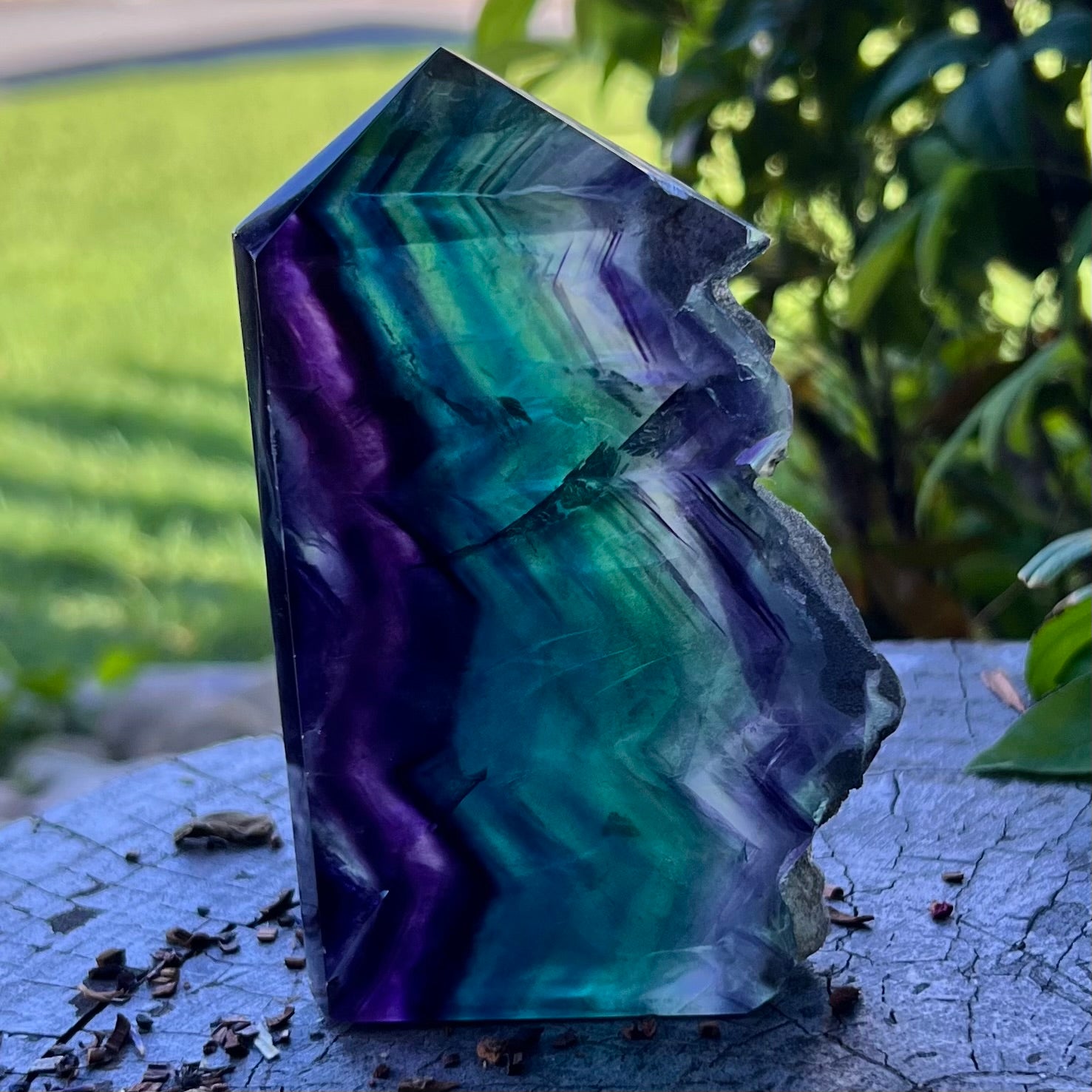 Rainbow Fluorite Semi Raw Generator Tower (4)