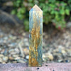 Kyanite with Golden Healer Tower