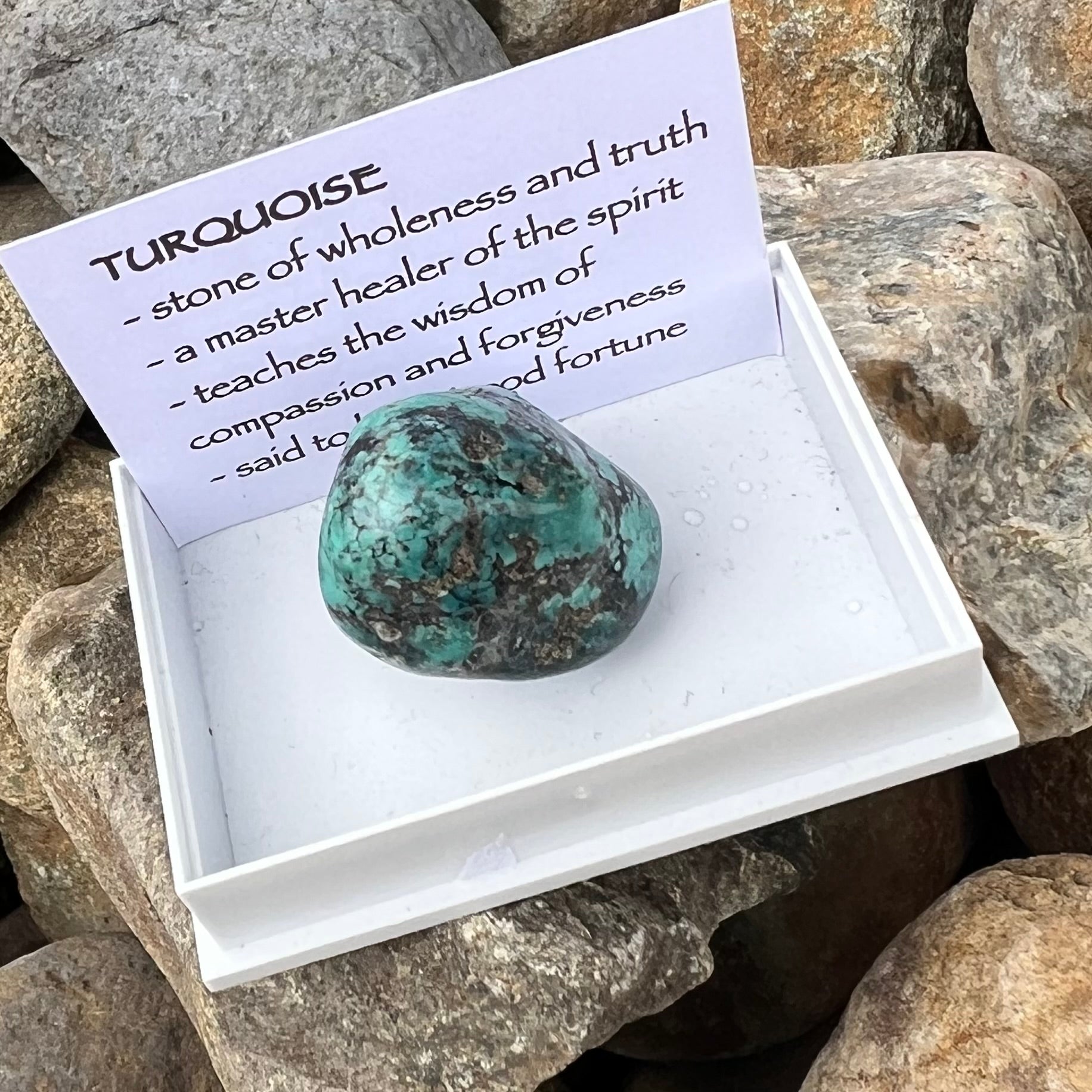 Turquoise Tumble ~ Specialty Boxed Crystal