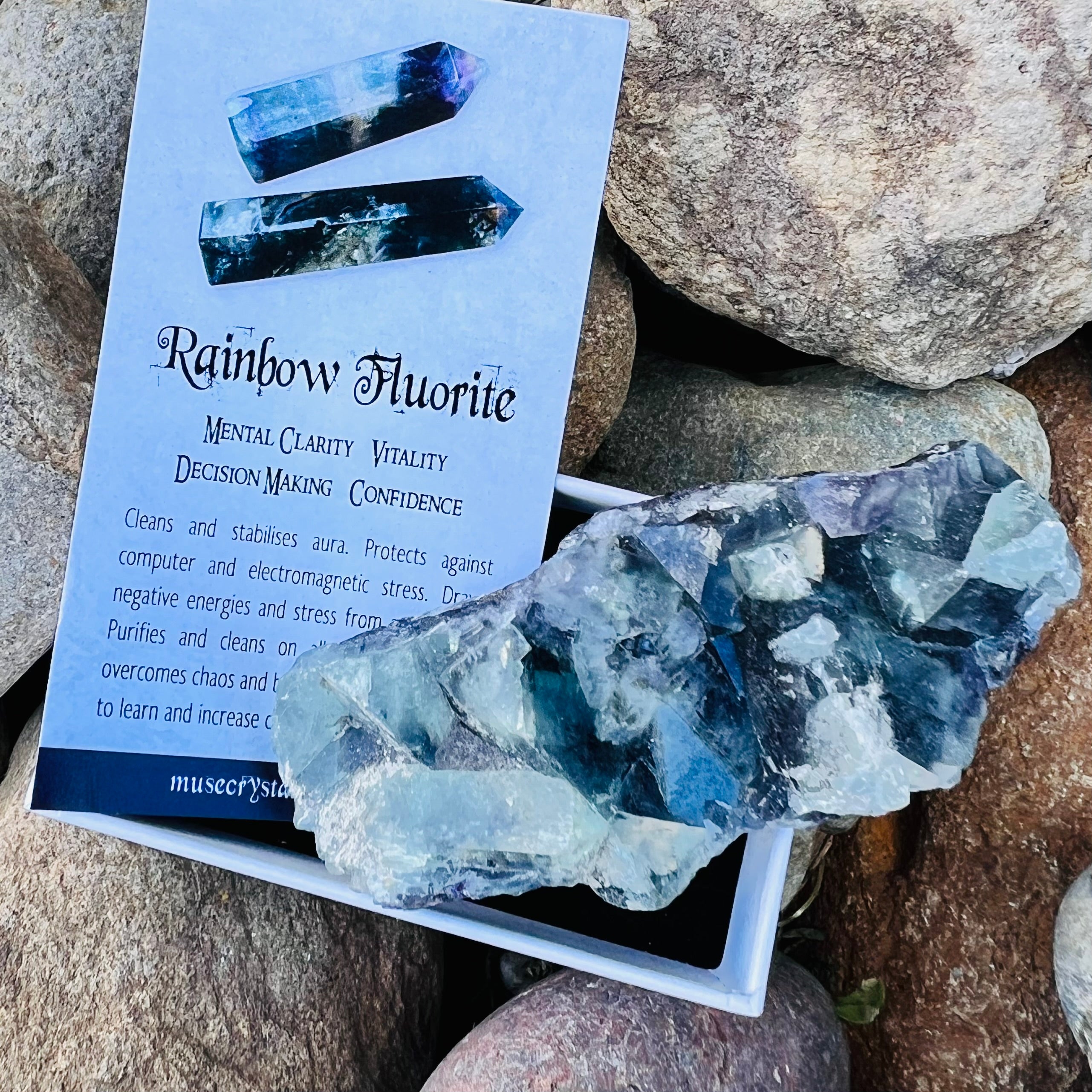 Raw Rainbow Fluorite Specimen