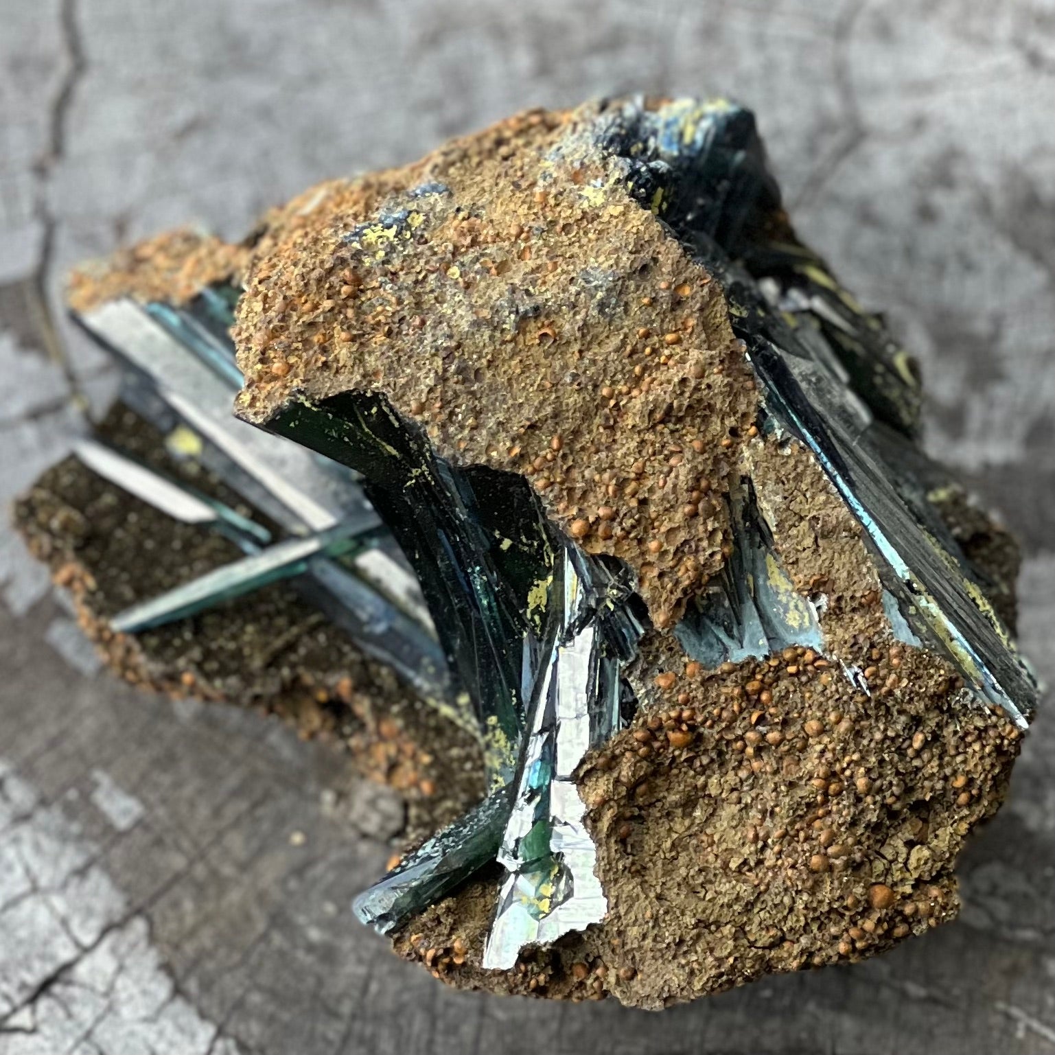 RARE… Vivianite on Matrix Specimen
