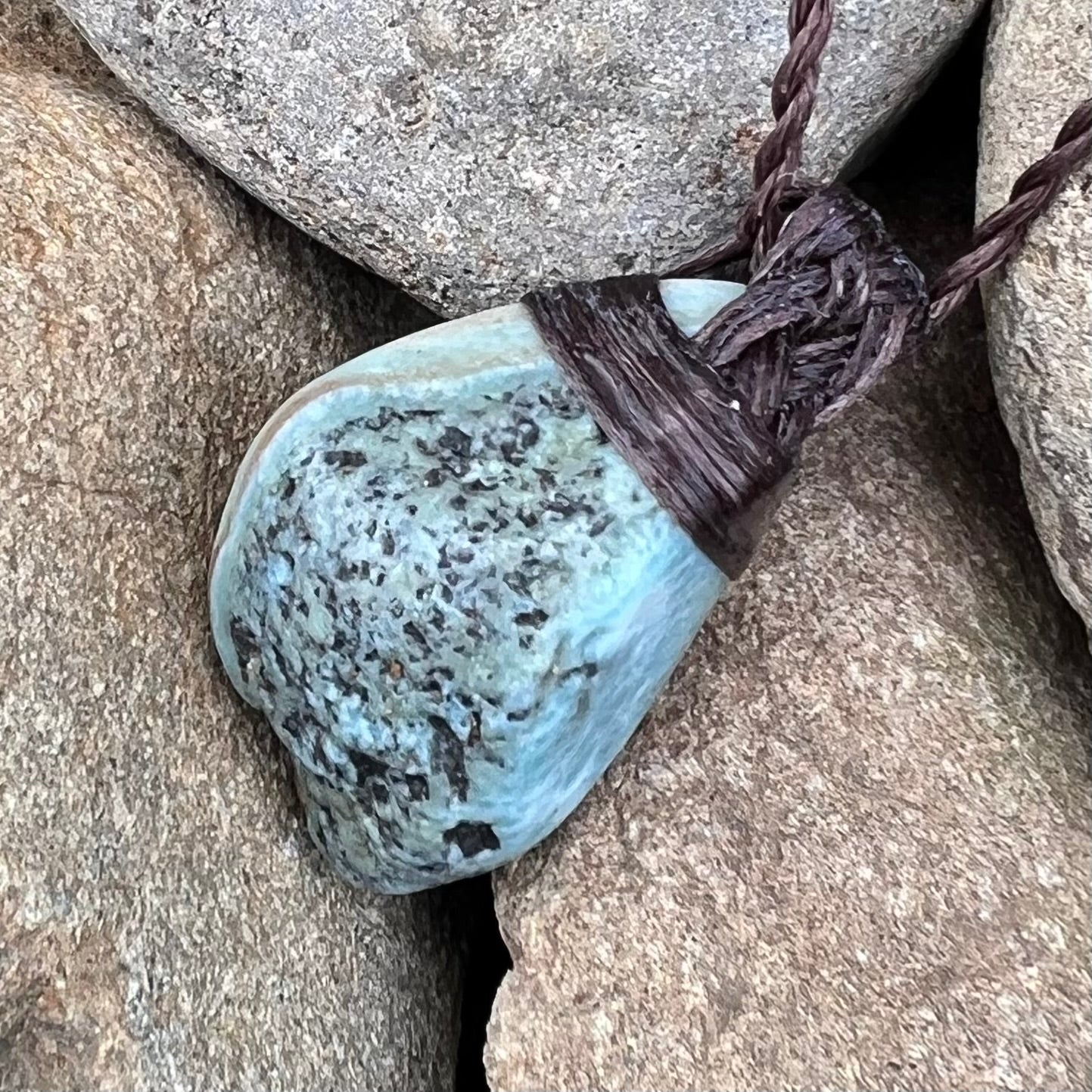 Muse Medicine ~  Wise Woman ~ Larimar Talisman