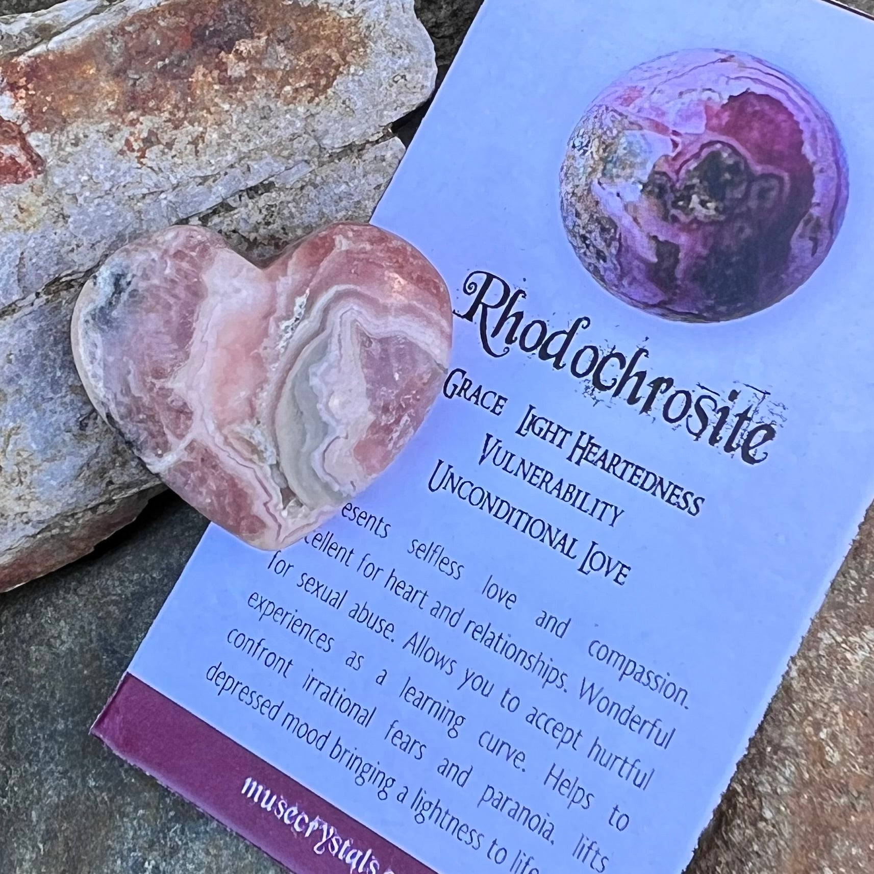 Rhodochrosite Heart ~ Specialty Boxed Crystal