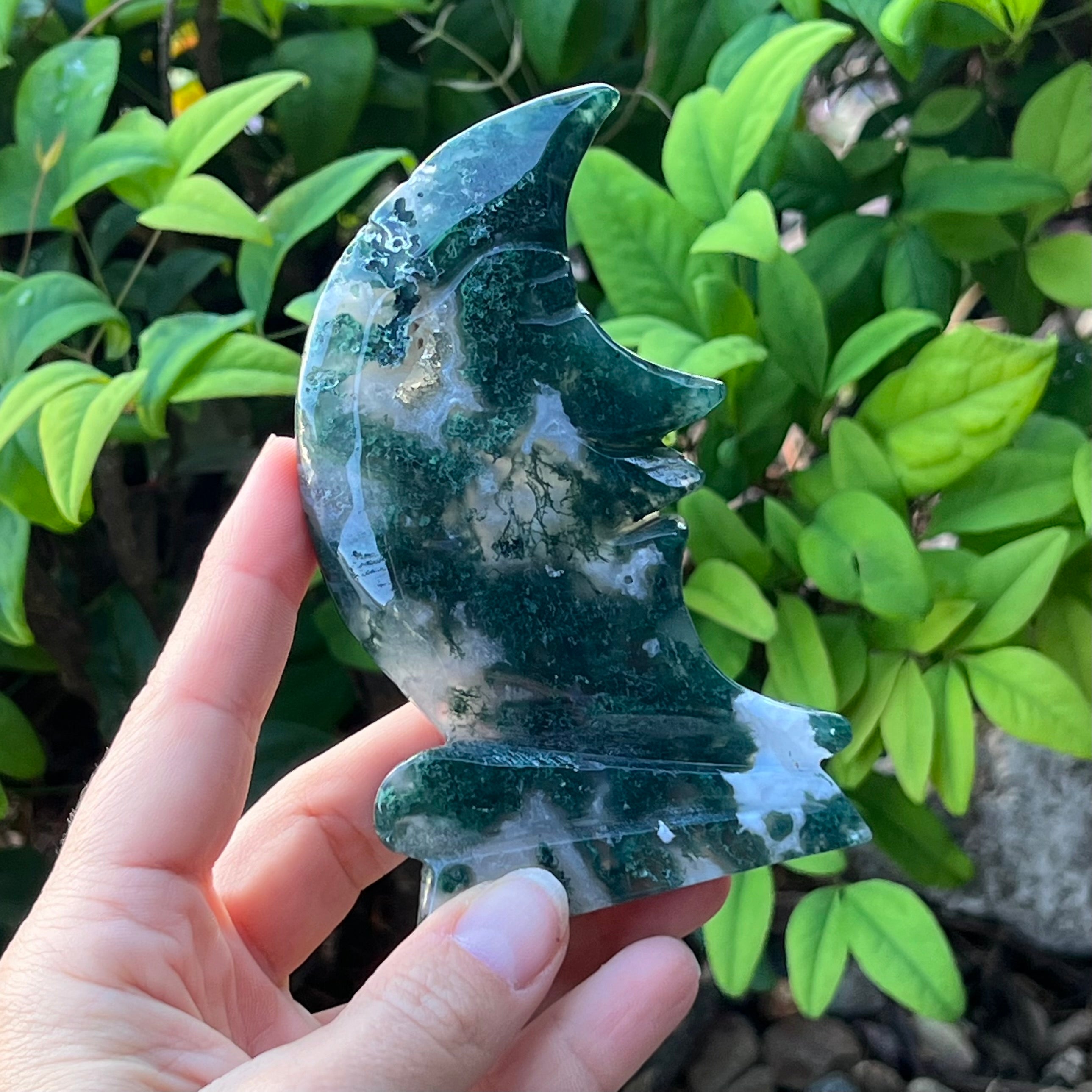 Moss Agate Moon