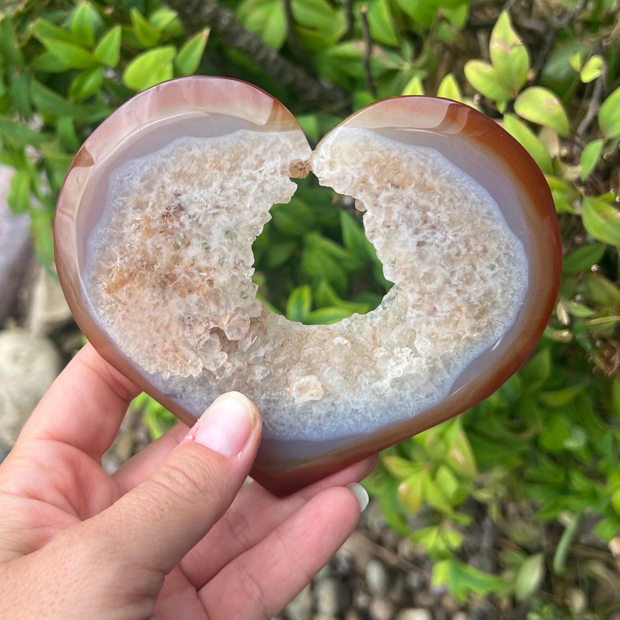 Carnelian Geode Heart