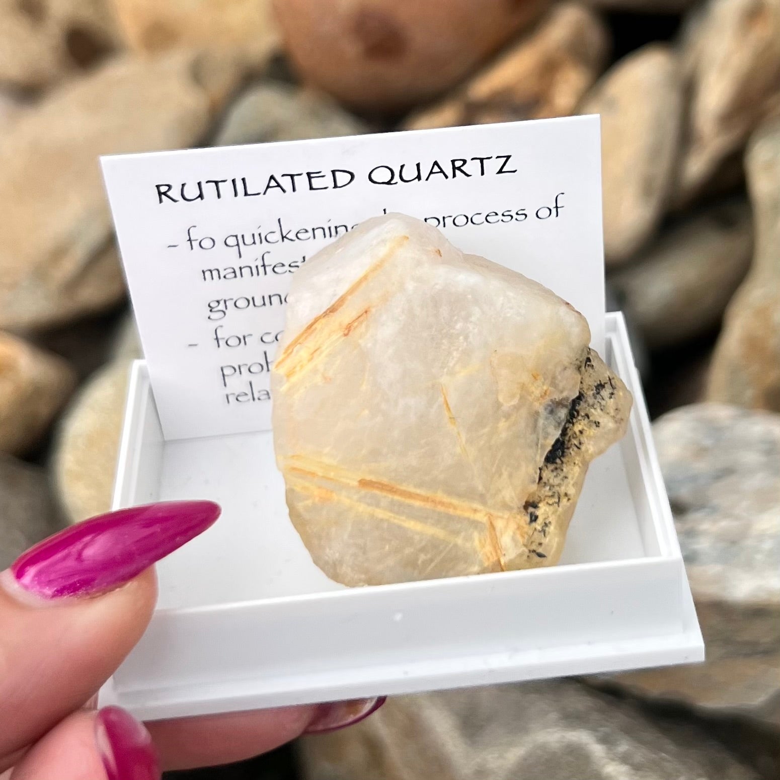 Rutilated Quartz ~ Specialty Boxed Crystal