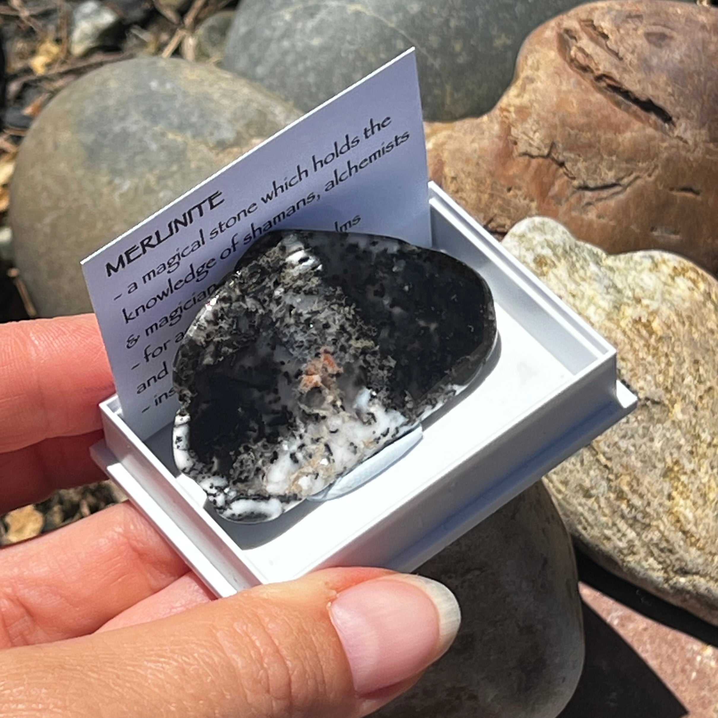 Merlinite Tumble ~ Specialty Boxed Crystal