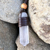 Clear Quartz Pendant on Leather