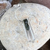 Clear Quartz with Moldavite Sterling Silver Pendant