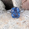 Blue & White Fluorite ~ Sterling Silver Ring ~ 8