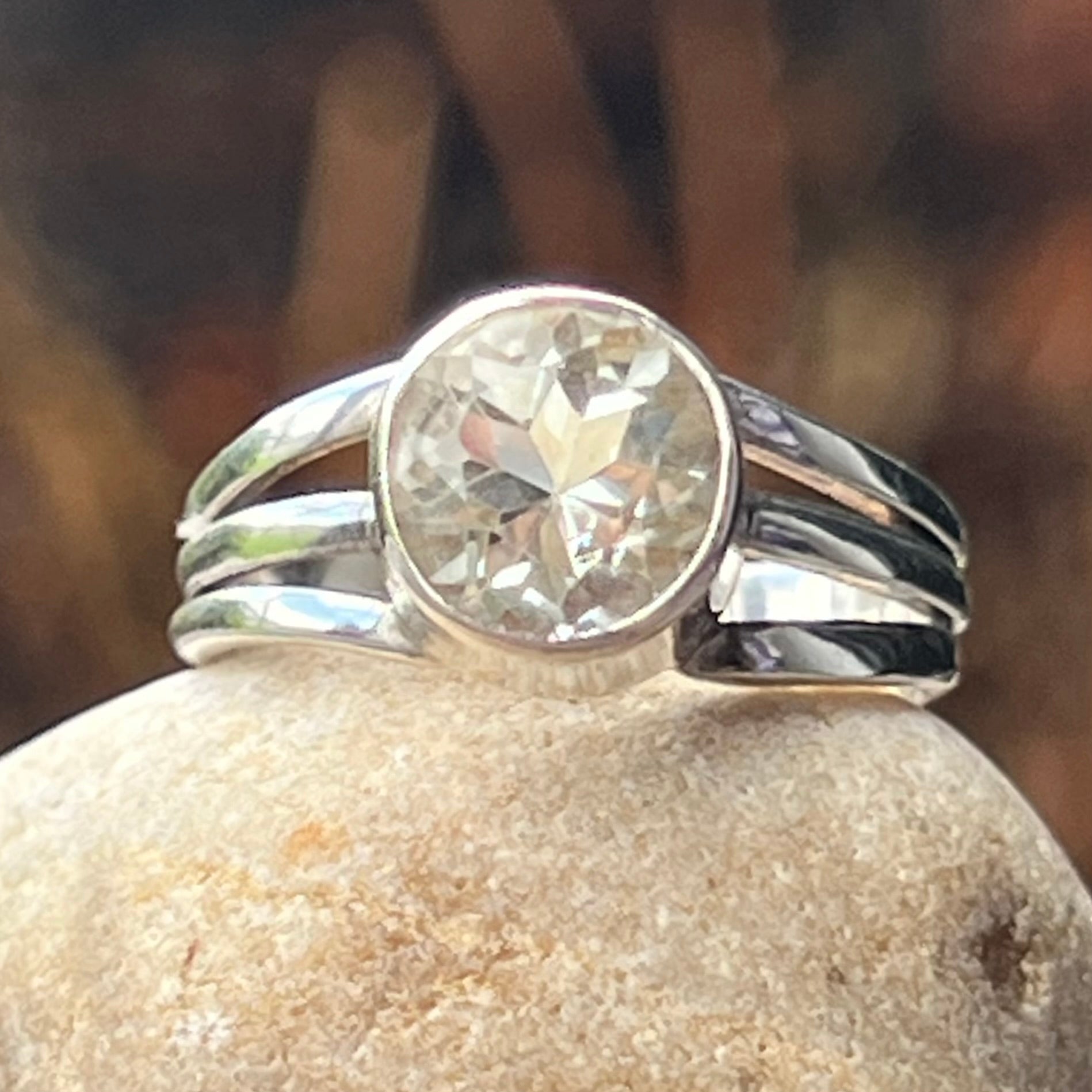 Green Amethyst in Sterling Silver Ring ~ size 7