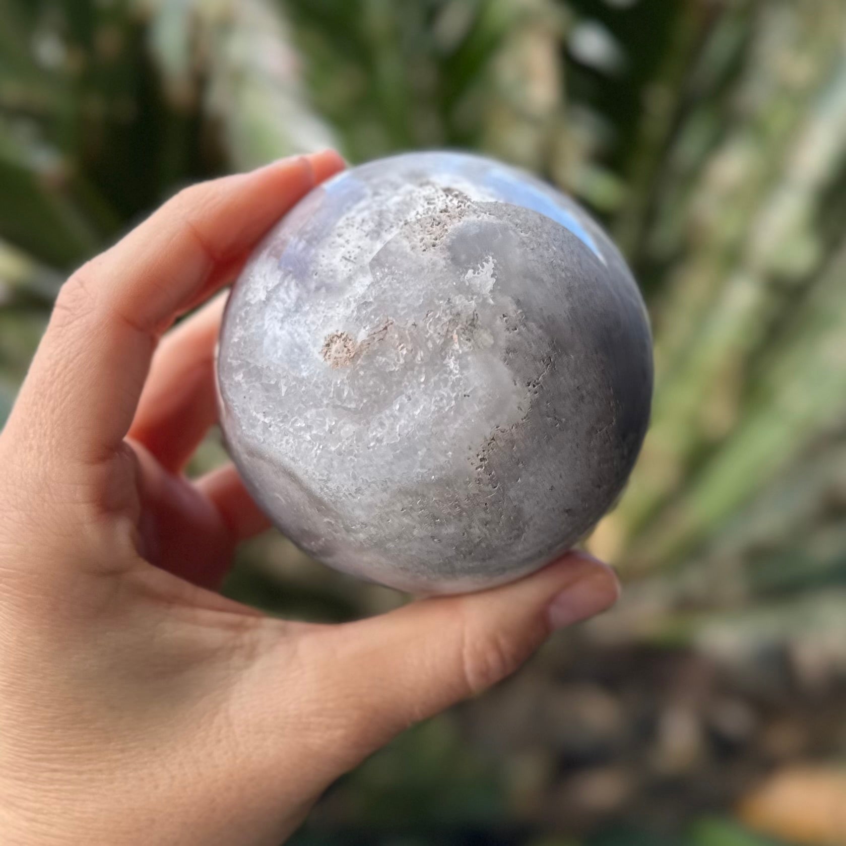 Flower Agate Sphere