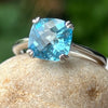 Swiss Blue Topaz ~ Sterling Silver Ring ~ 6