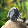 Black Sunstone ~ Sterling Silver Ring ~ size 9.25
