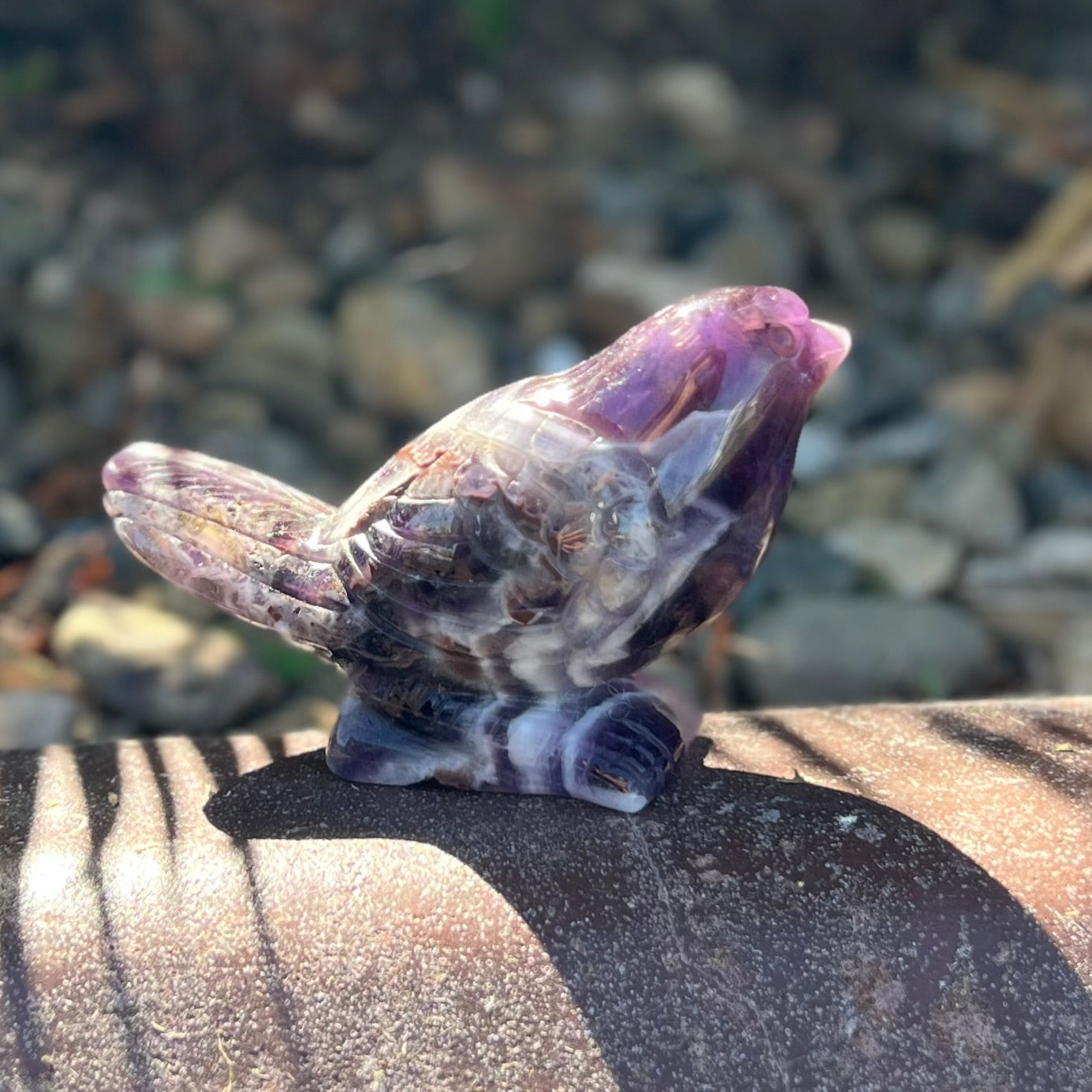 Amethyst Bird Carving