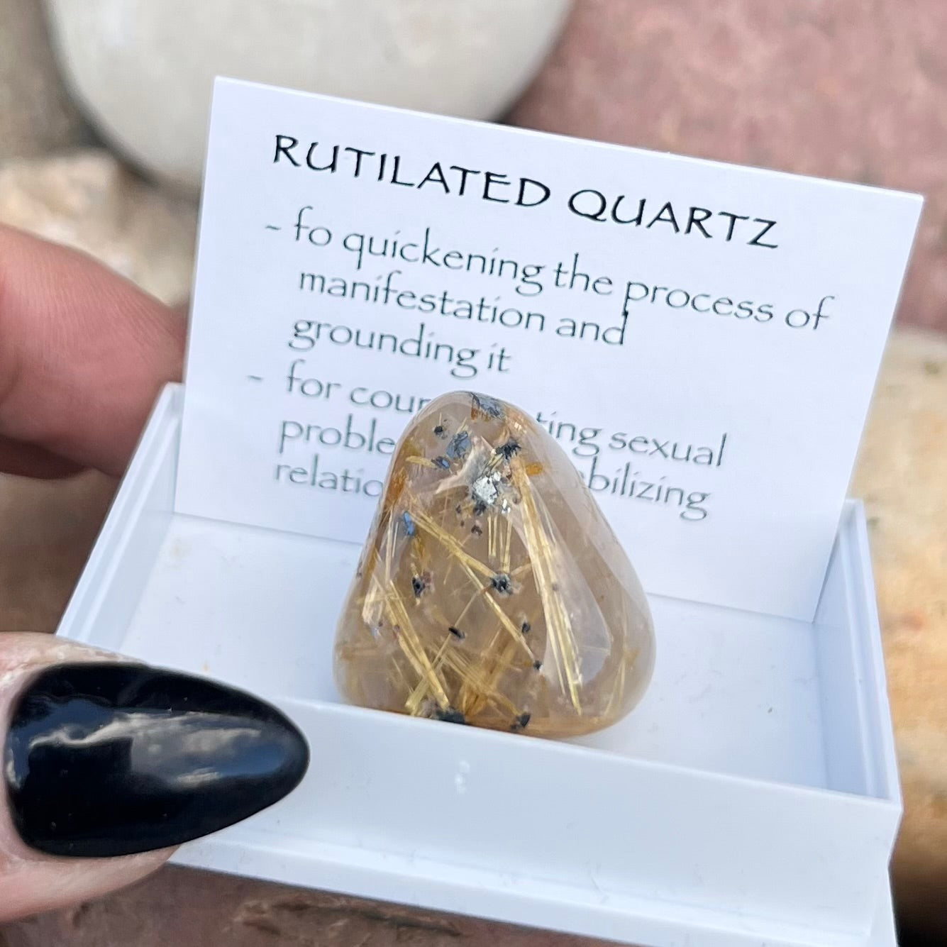 Golden Rutilated Quartz ~ Specialty Boxed Crystal