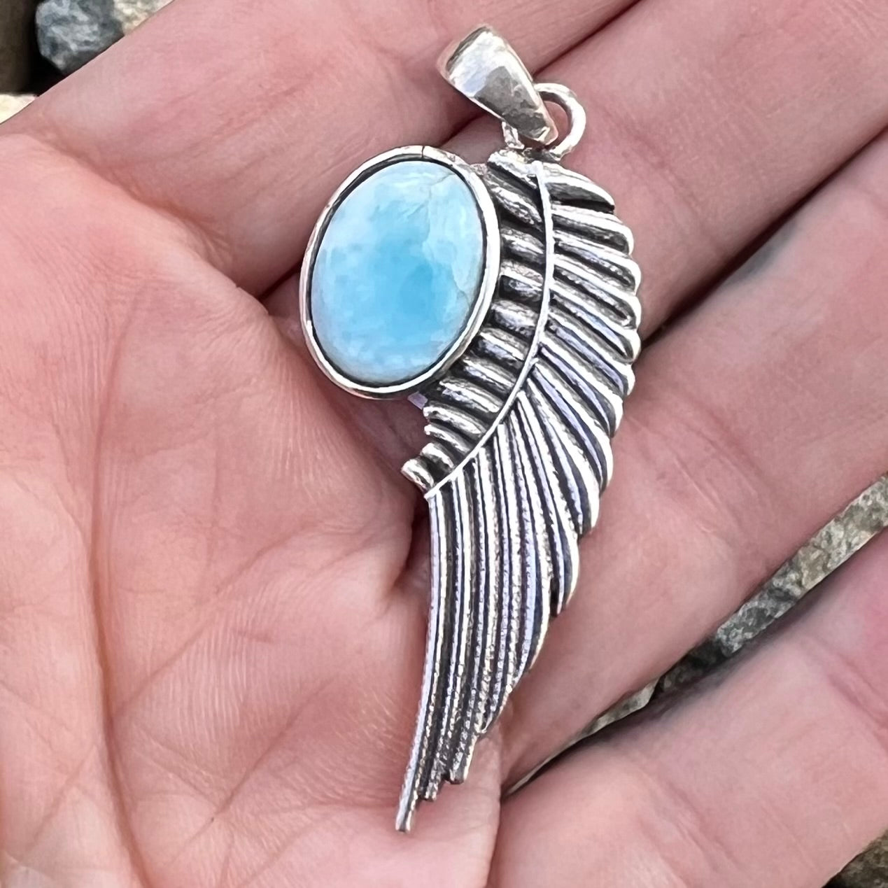 Larimar ~ Sterling Silver Pendant