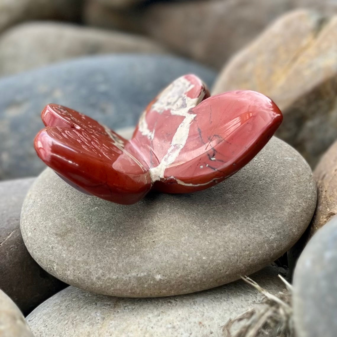 Red Jasper Butterfly Carving (2)