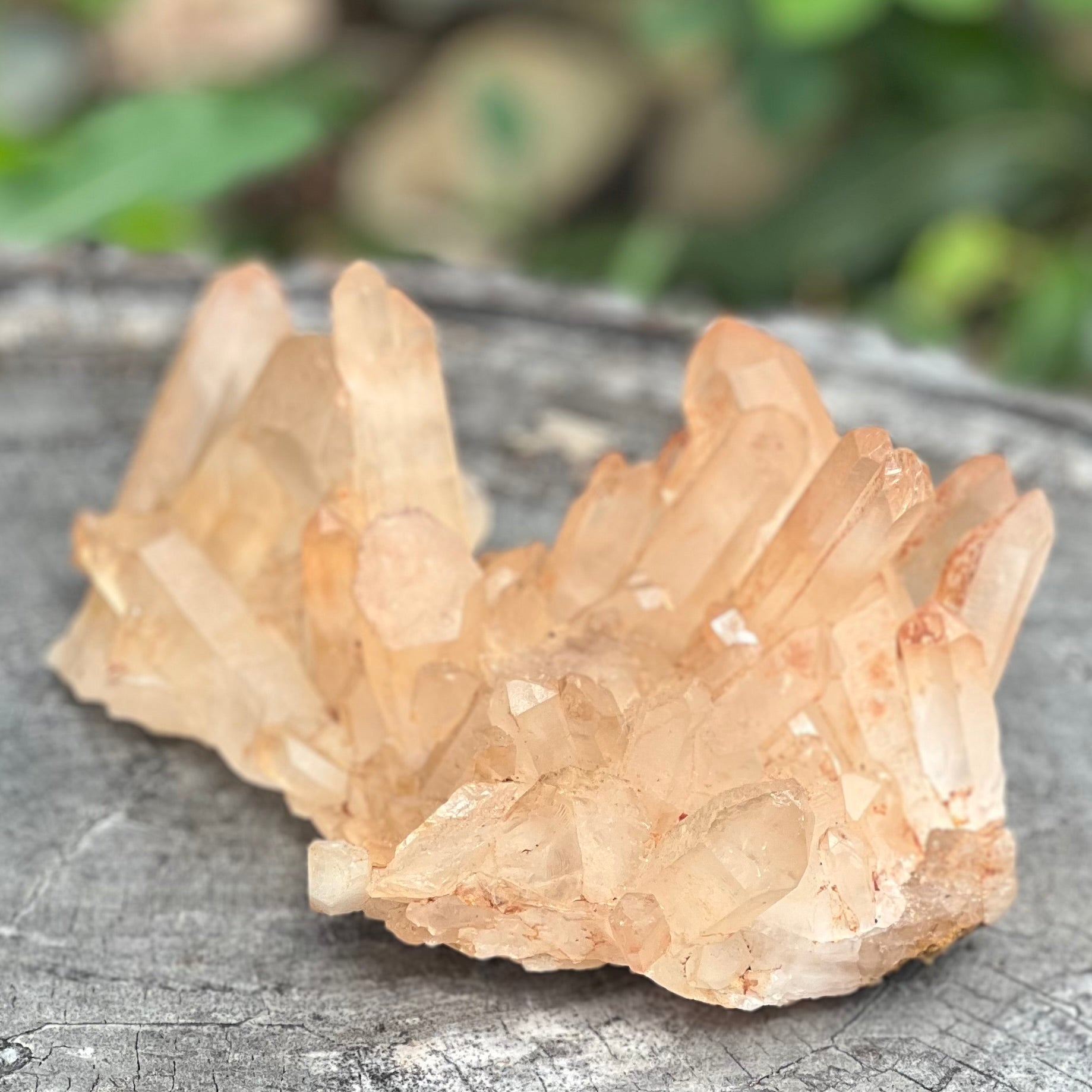 Tangerine Quartz Natural Raw Cluster