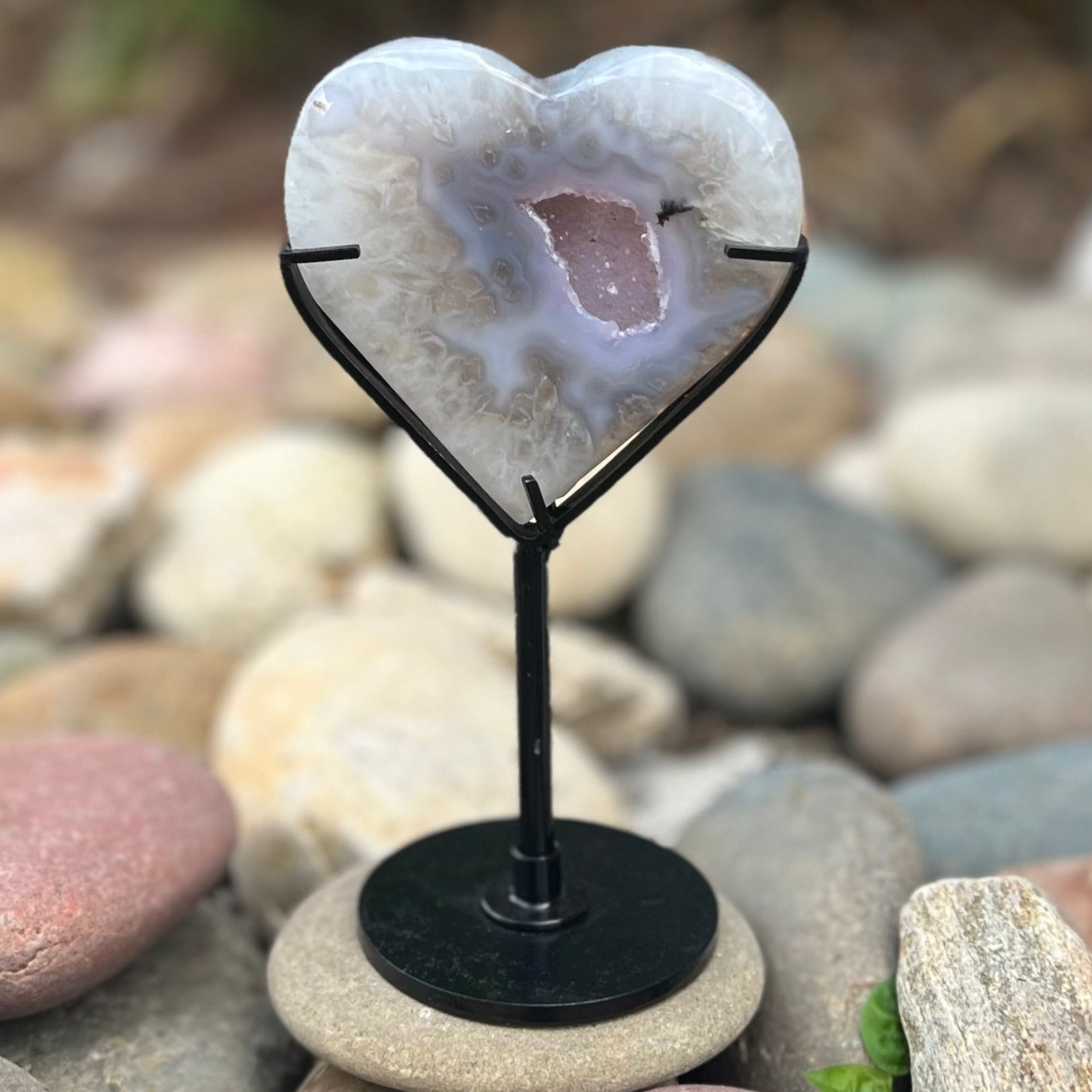 Agate Heart Carving