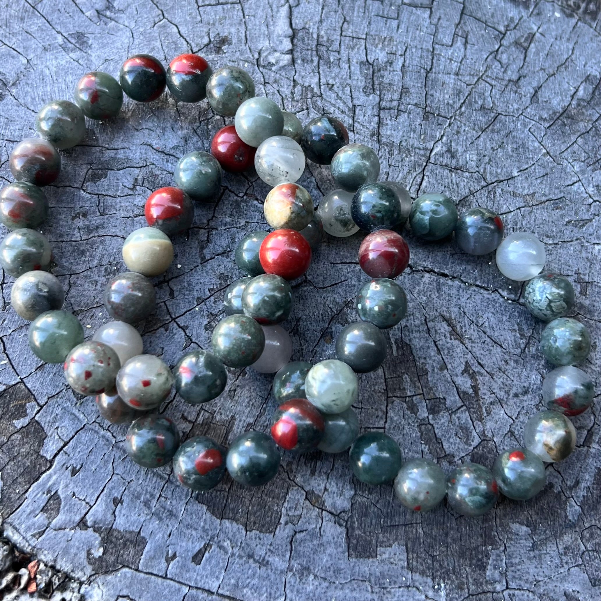 Bloodstone Courage Bracelet - 10mm